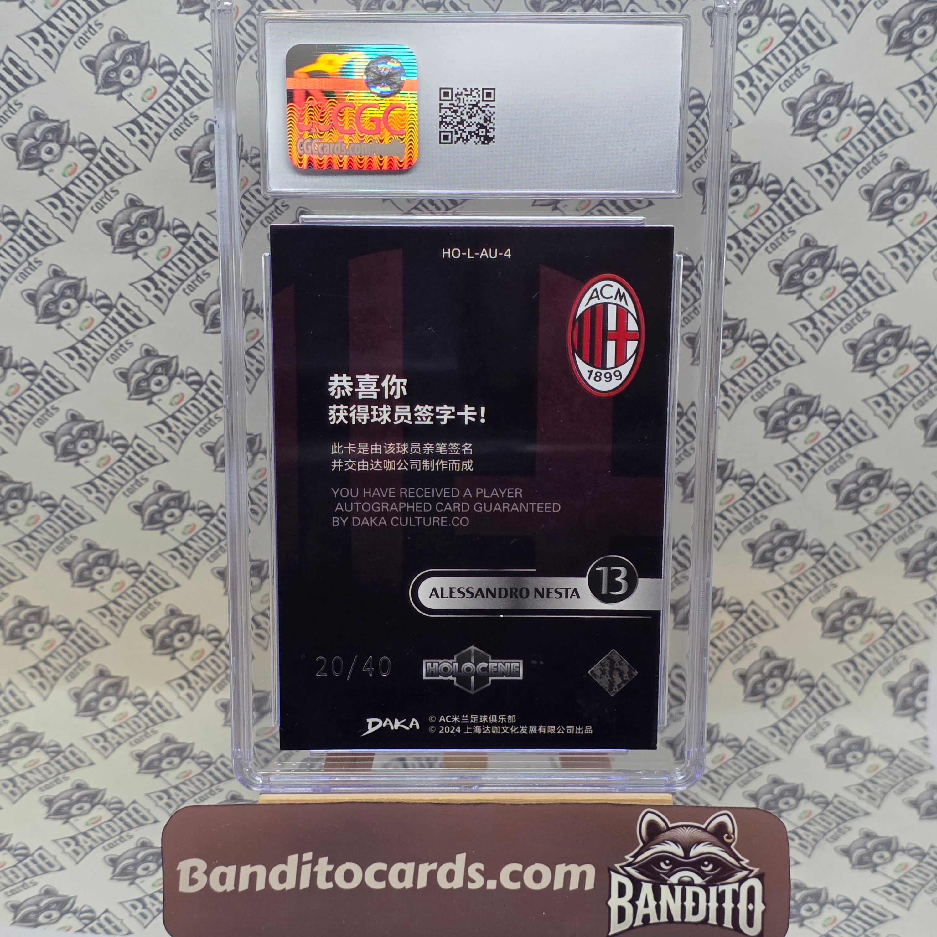 2024 Daka AC Milan Alessandro Nesta Auto /40 - CGC 10