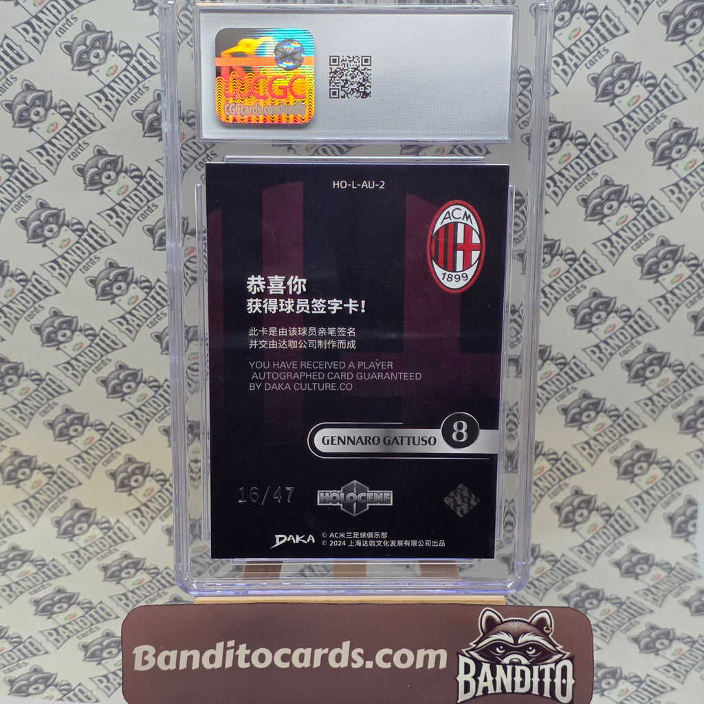 2024 Daka AC Milan Gennaro Gattuso Auto /47 - CGC 10