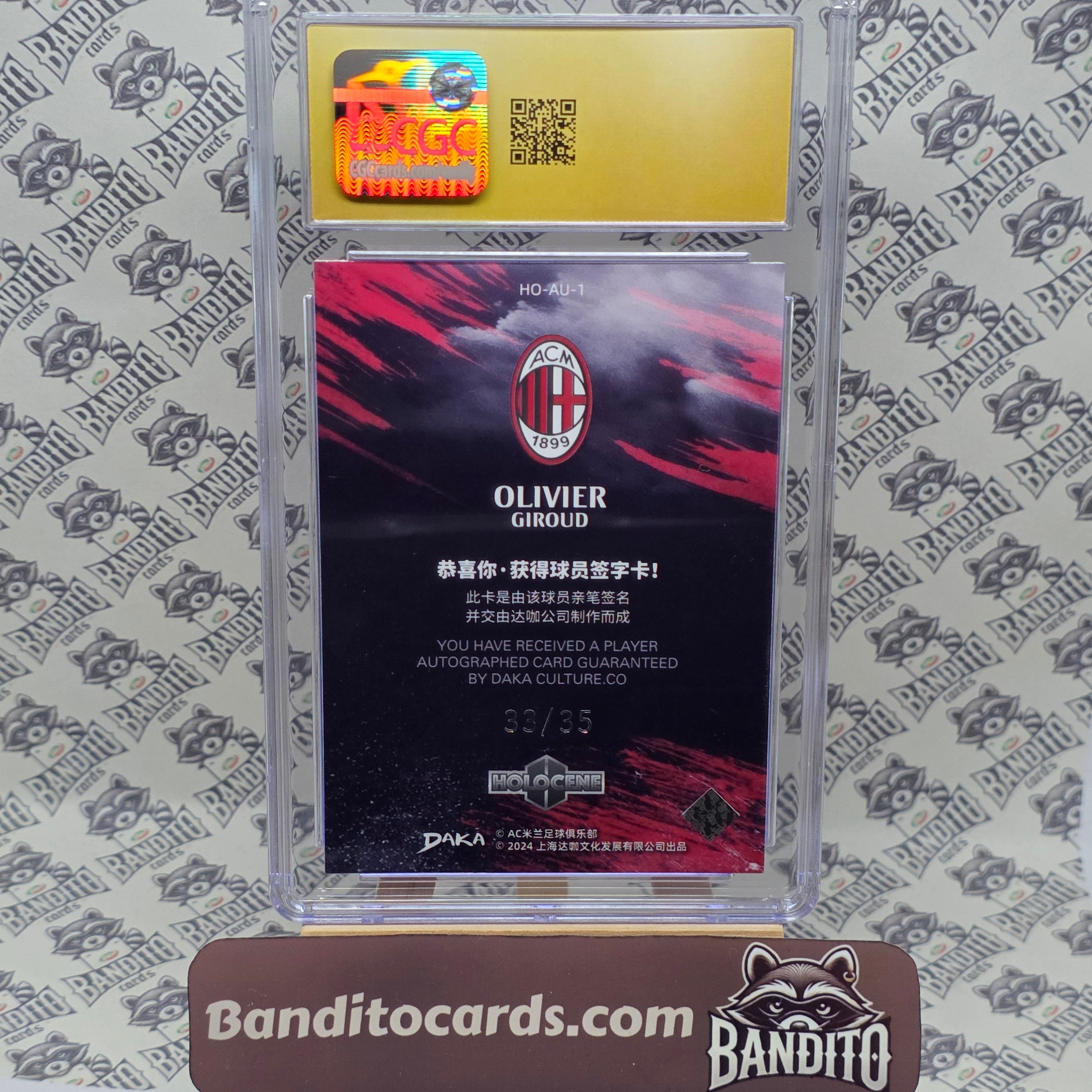 2024 Daka AC Milan Olivier Giroud auto /35 - CGC 10 Pristine