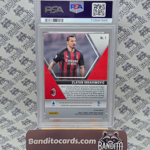 2020-21 Panini Mosaic Peacock Zlatan Ibrahimovic SSP PSA 9 - AC Milan