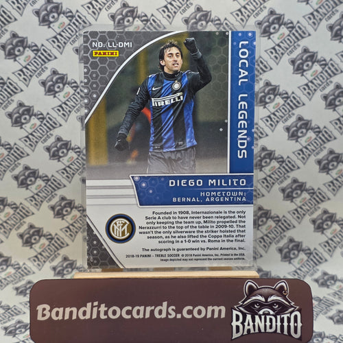 2018-19 Panini Treble Local Legends Diego Milito auto /199 - Inter