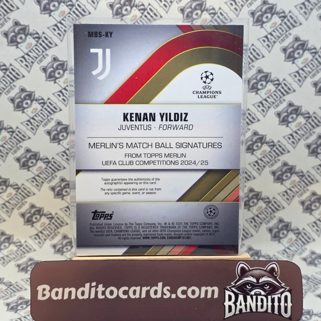 2024-25 Topps Merlin Kenan Yildiz Ball patch auto - Juventus