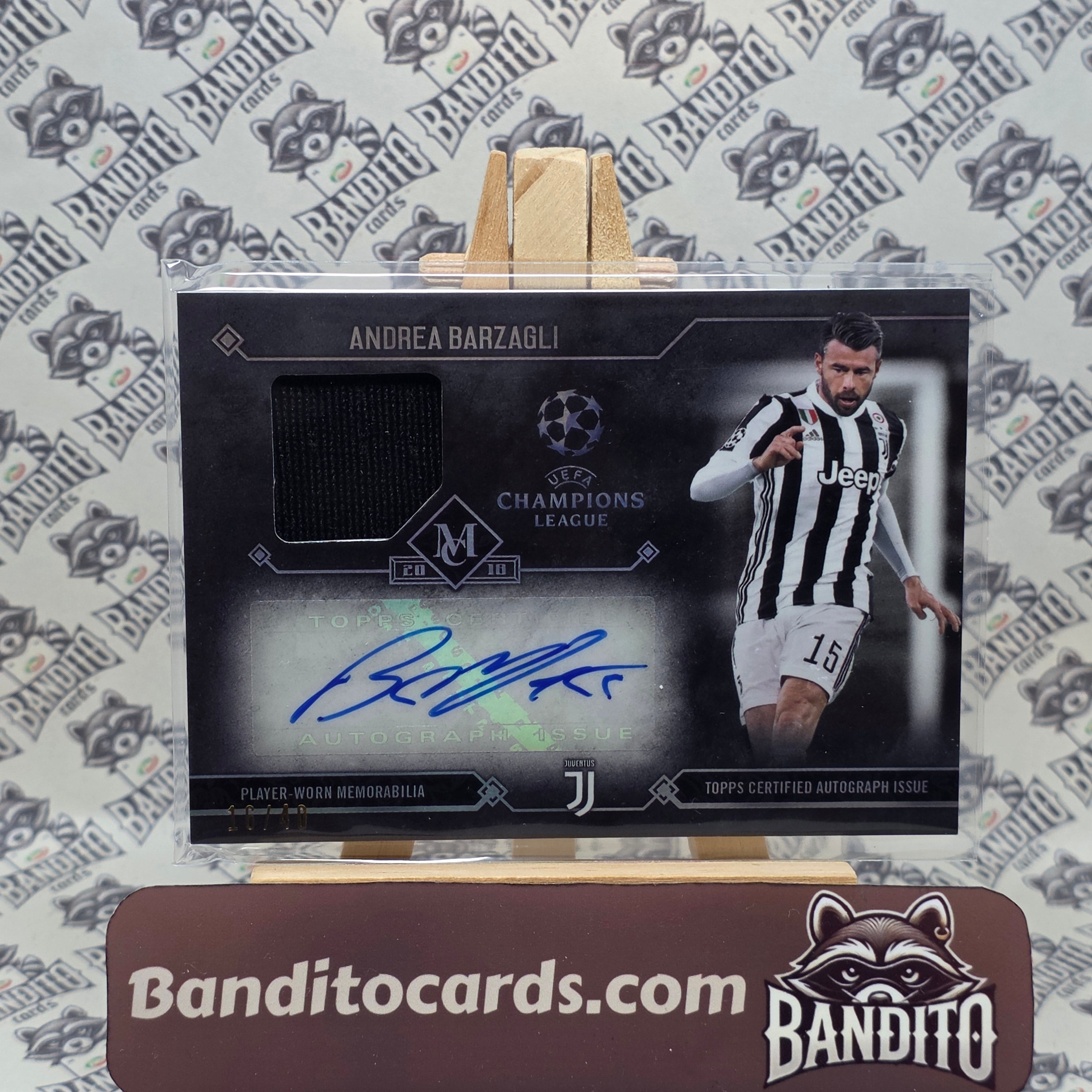 2017-18 Topps Museum Andrea Barzagli patch auto /40 - Juventus