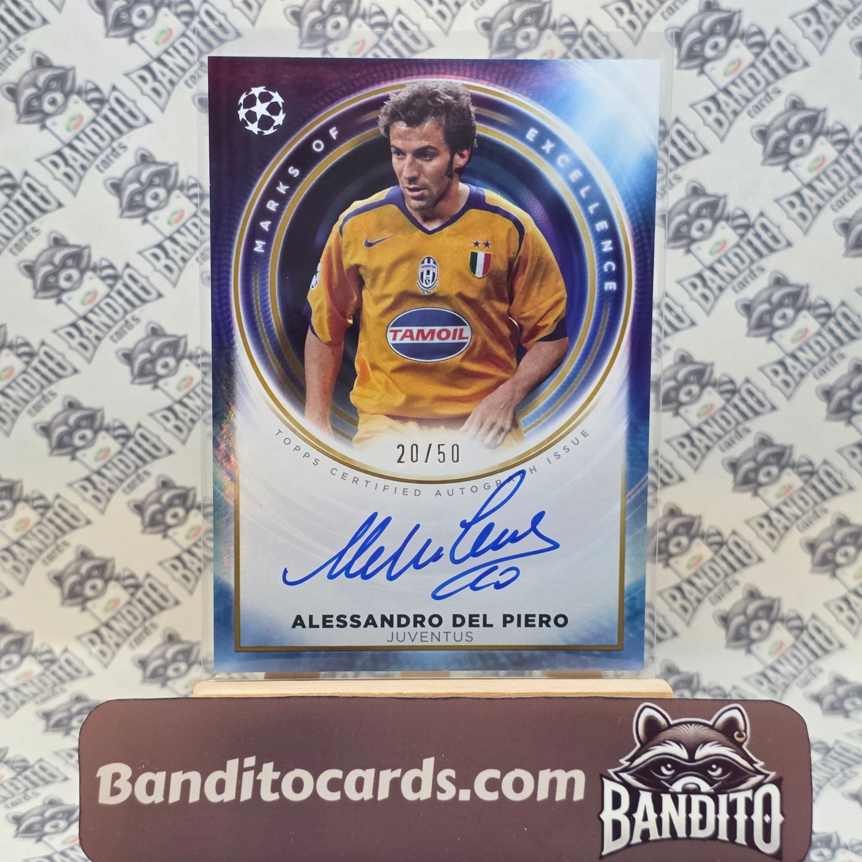 Topps Marks of Excellence Alessandro Del Piero On Card Auto /50 - Juventus
