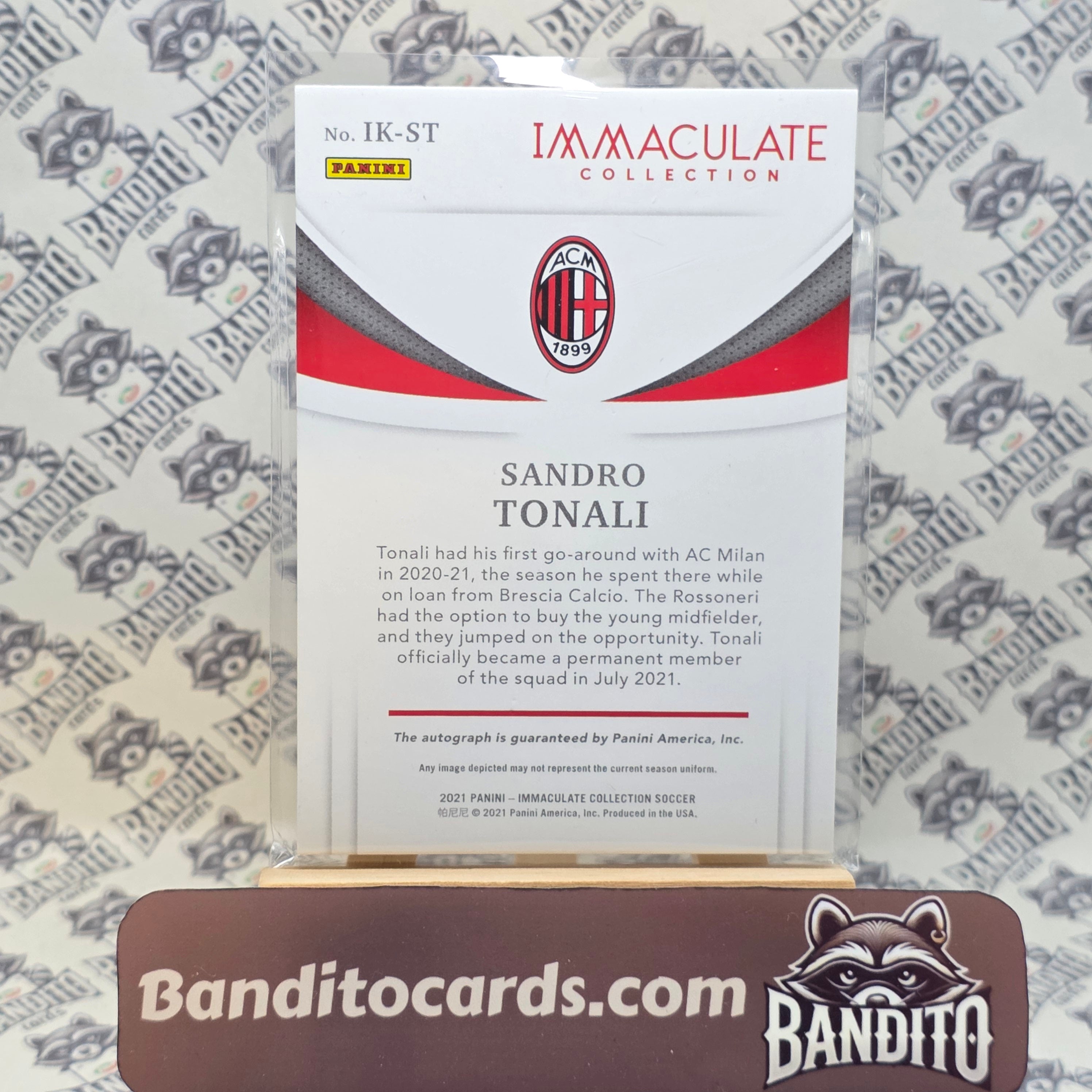 2021 Panini Immaculate Sandro Tonali auto /25 - AC Milan