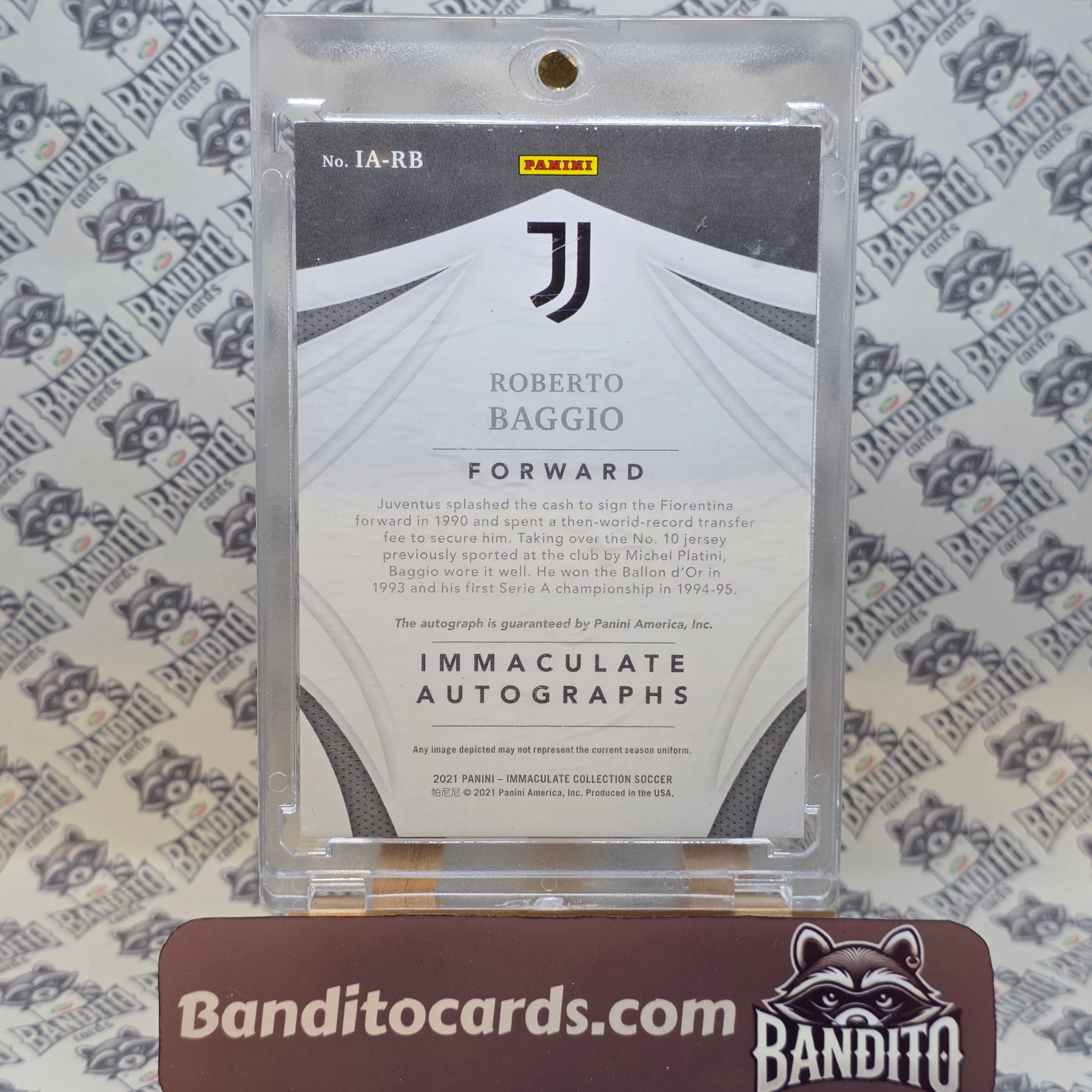 2021 Panini Immaculate Roberto Baggio auto /49 - Juventus