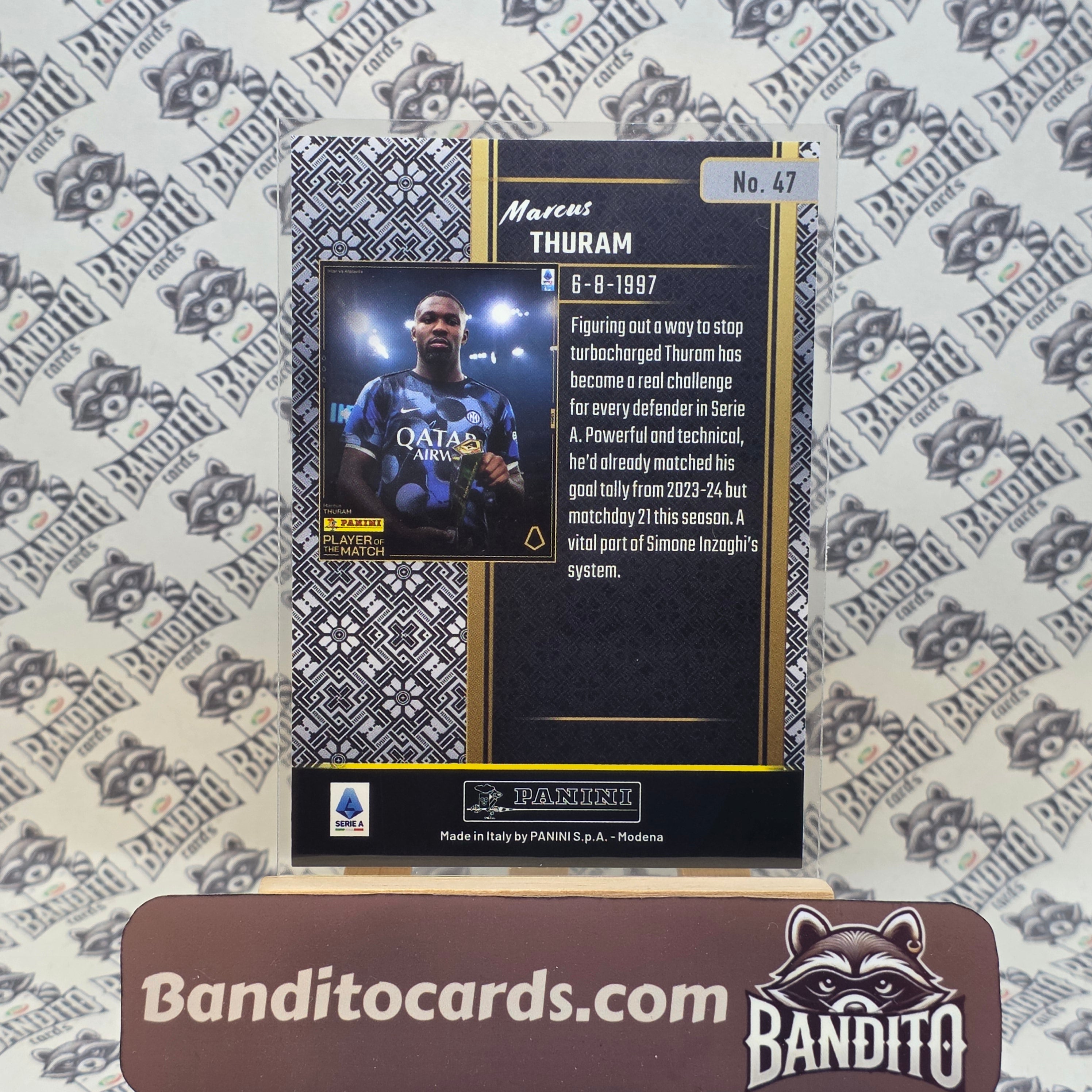 2024-25 Panini Man of the Match Marcus Thuram /65 - Inter
