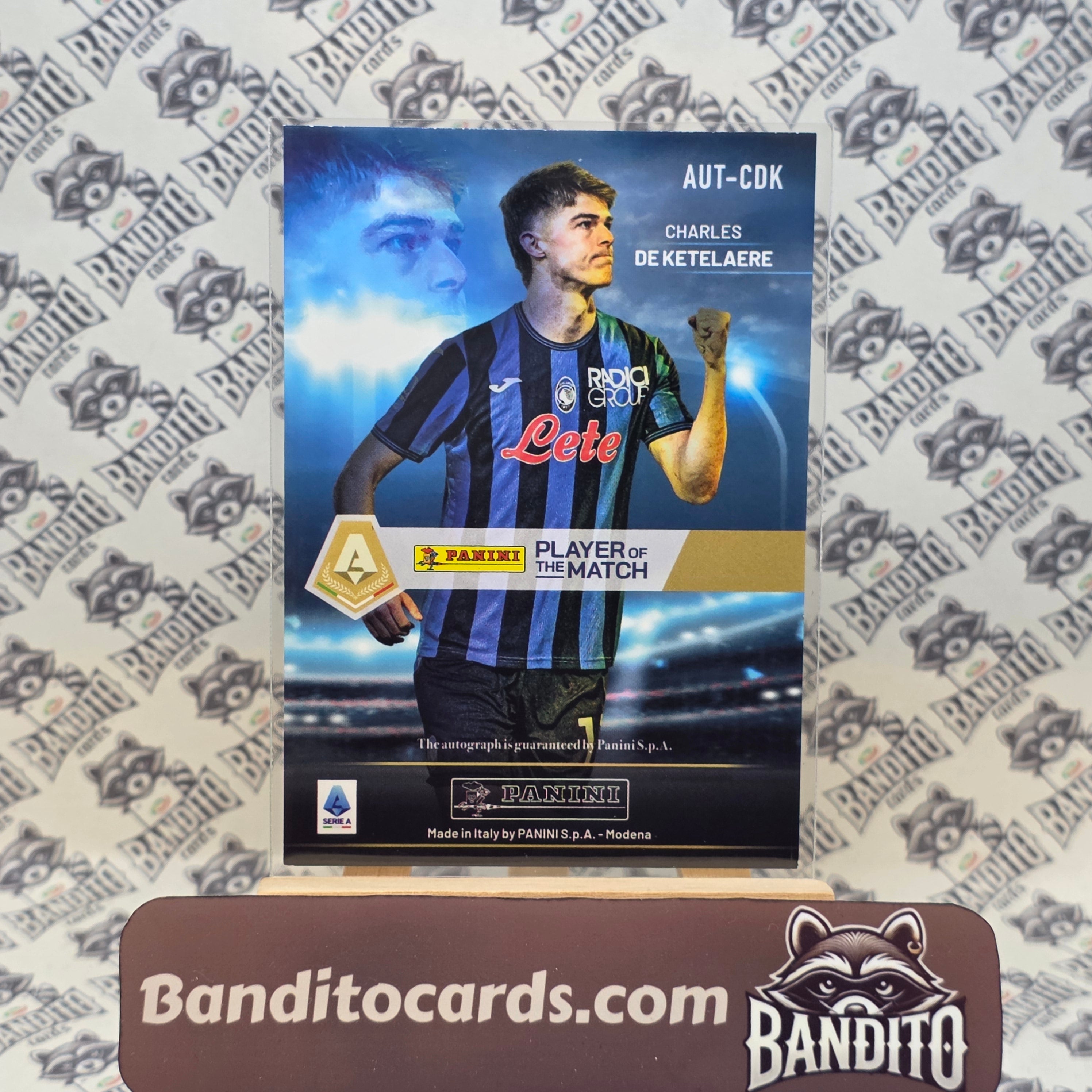 2024-25 Panini Serie A Player of the Match Charles De Ketelaere auto /5 - Atalanta