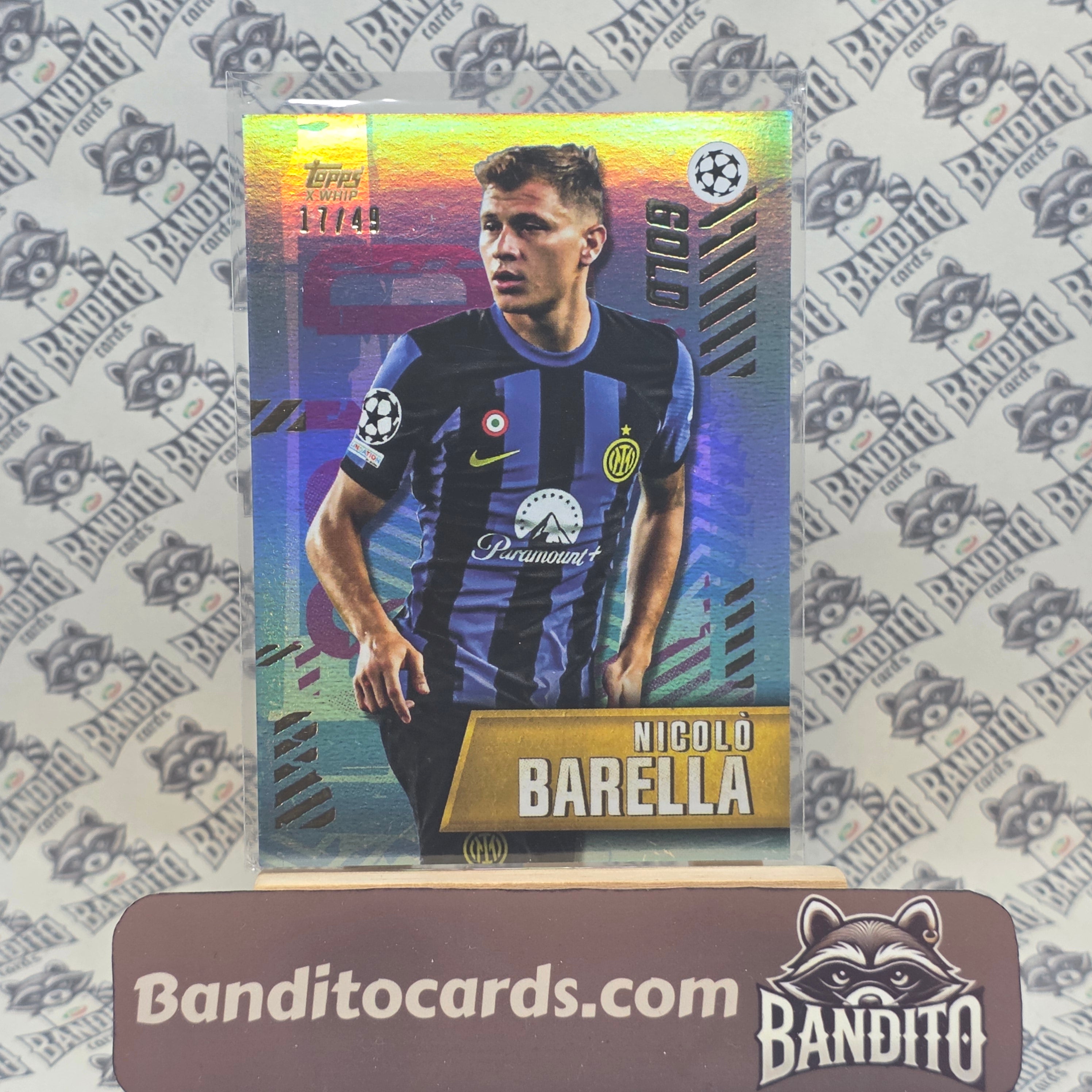 2023-24 Topps Gold X Whip Nicolo Barella /49 - Inter