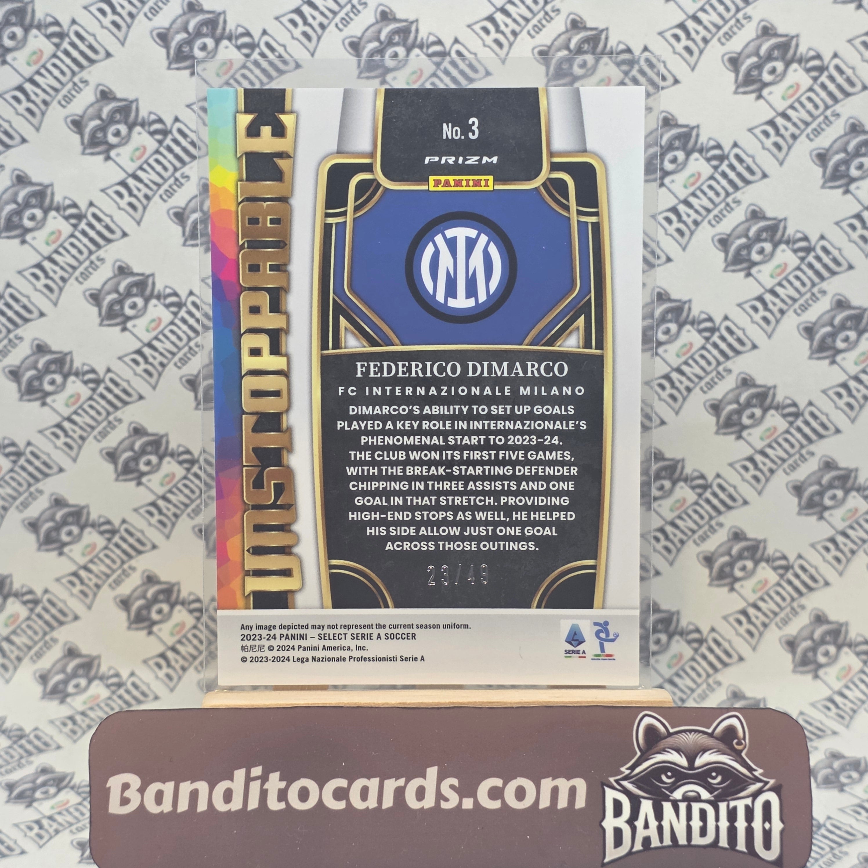 2023-24 Panini Select Federico Dimarco Unstoppable /49 - Inter