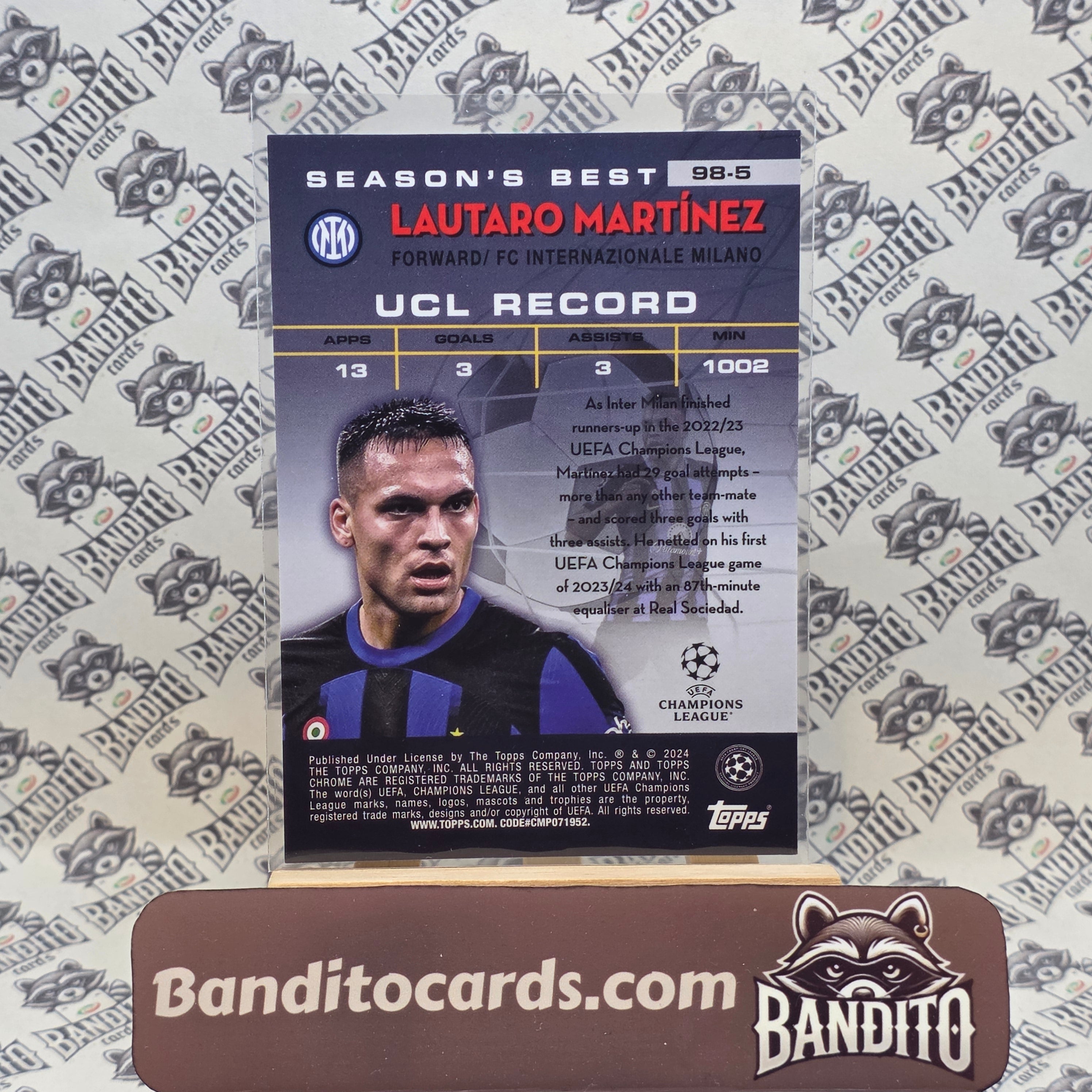 2024 Topps Chrome Shooting Stars Lautaro Martinez /150 - Inter