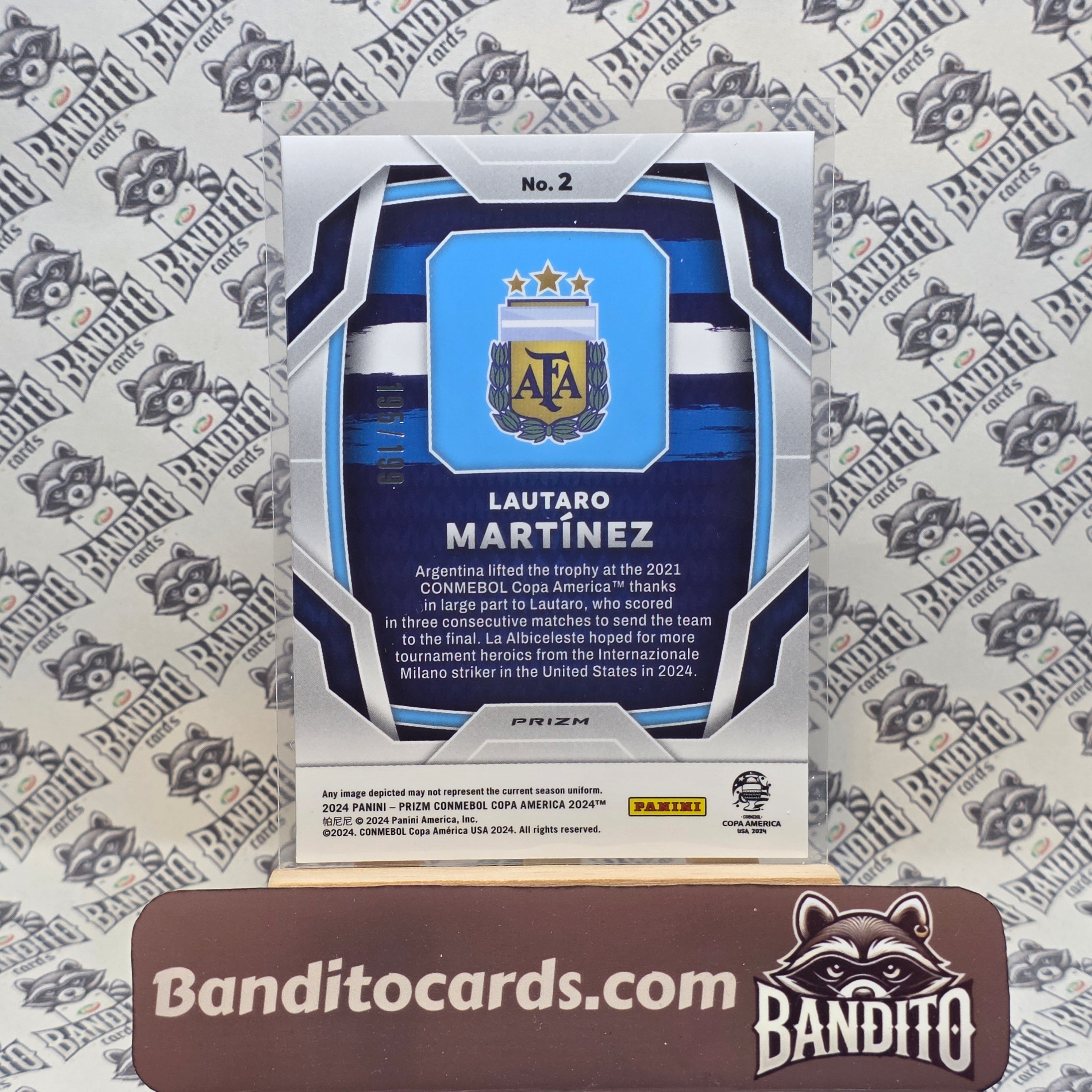 2024 Panini Prizm Copa America Lautaro Martinez /199 - Inter