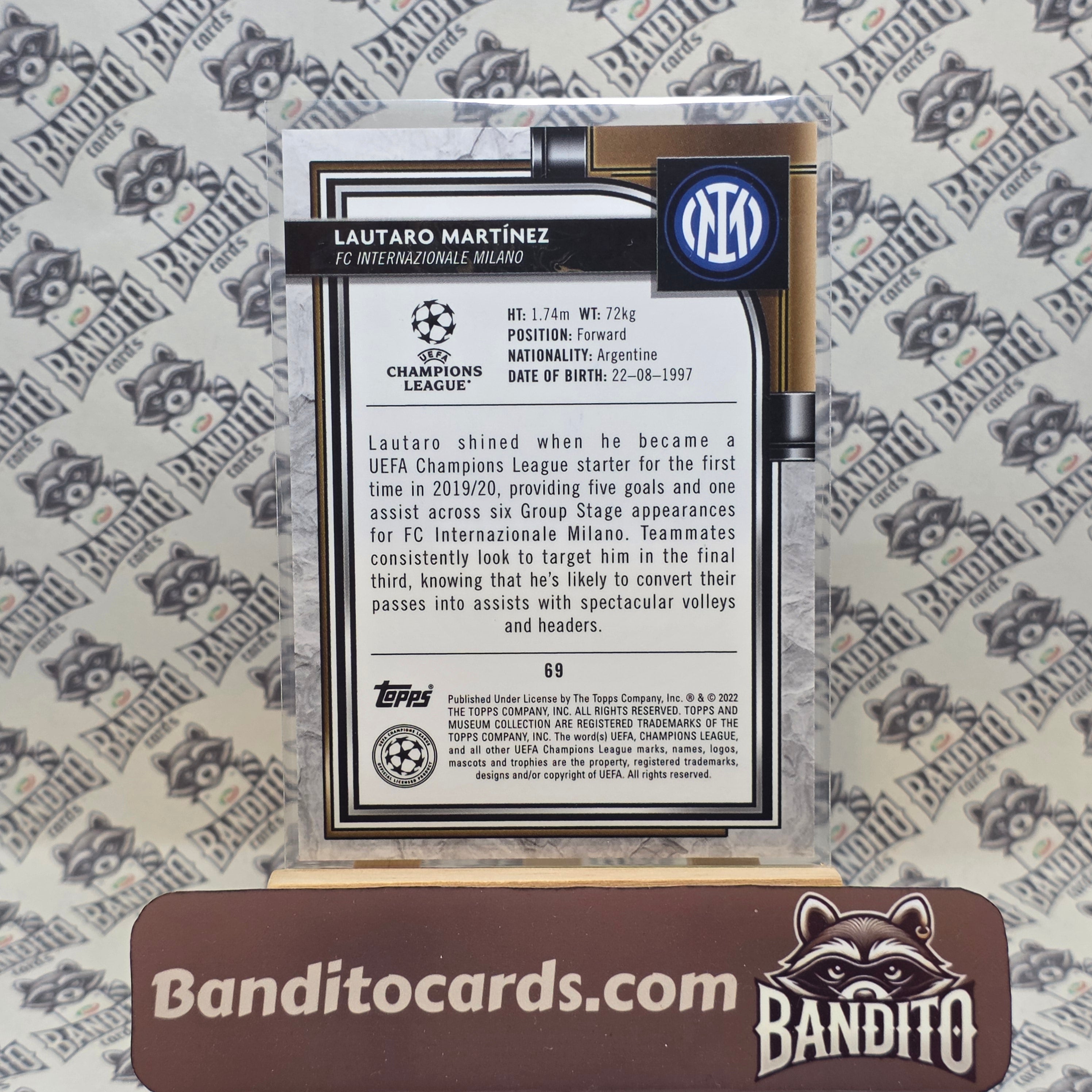 2022 Topps Museum Lautaro Martinez /75 - Inter