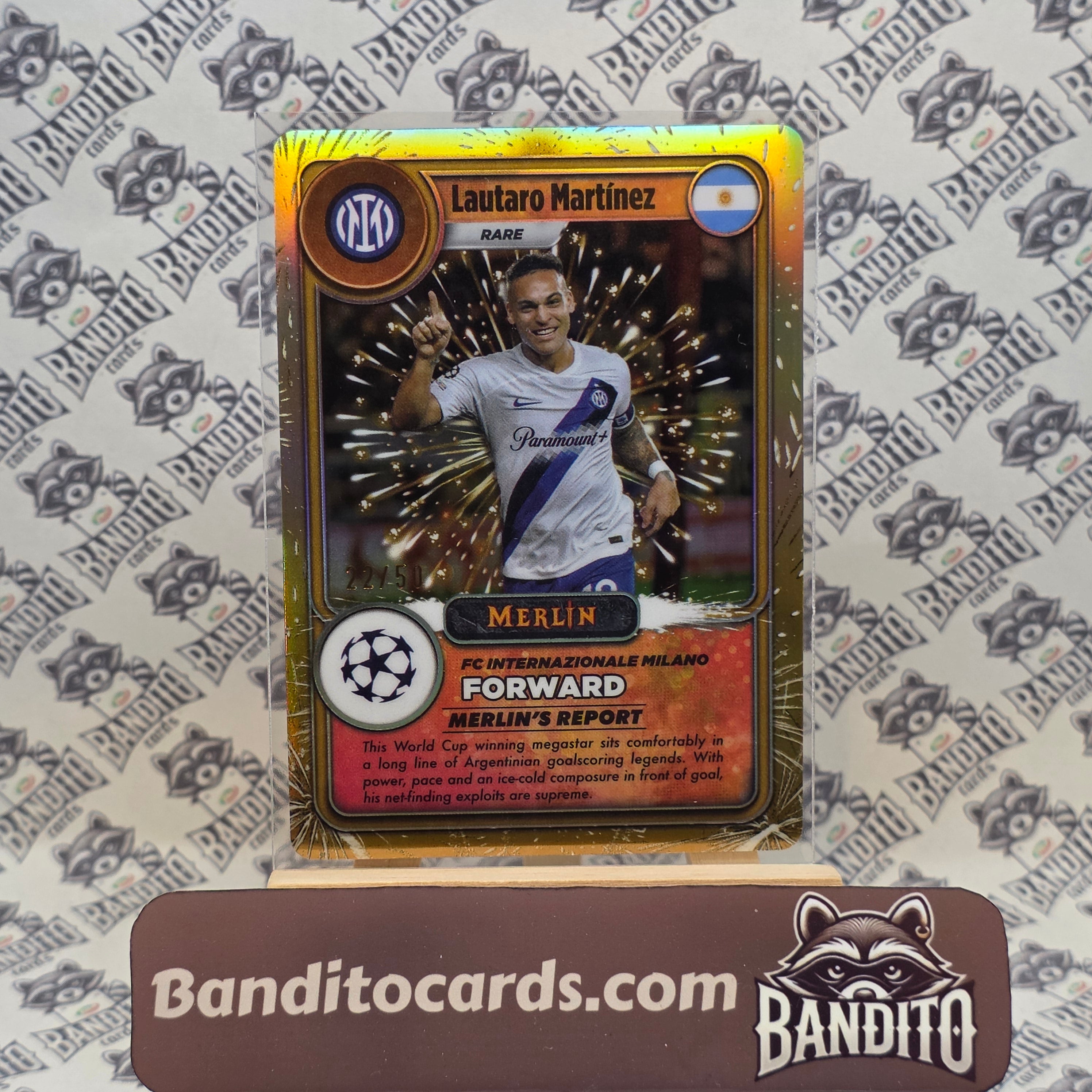 2023-24 Topps Merlin Lautaro Martinez Report Rare /50 - Inter