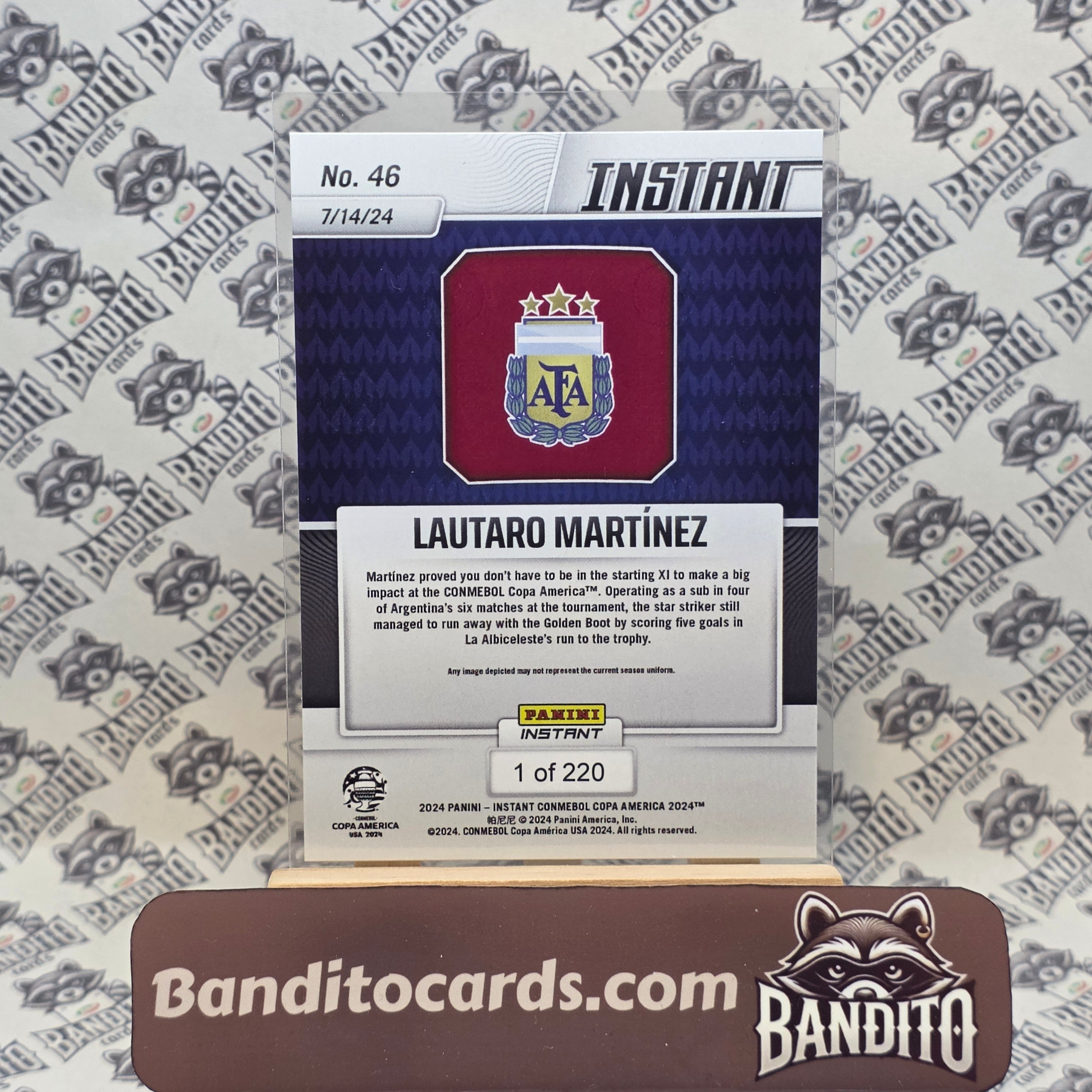 2024 Panini Instant Copa America Lautaro Martinez /220