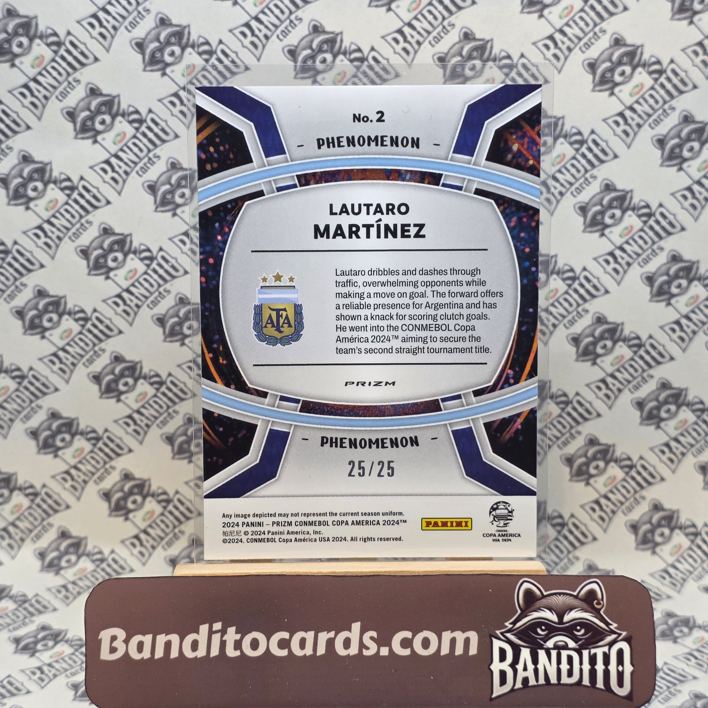 2024 Panini Prizm Copa America Lautaro Martinez Phenomenon /25 - Inter