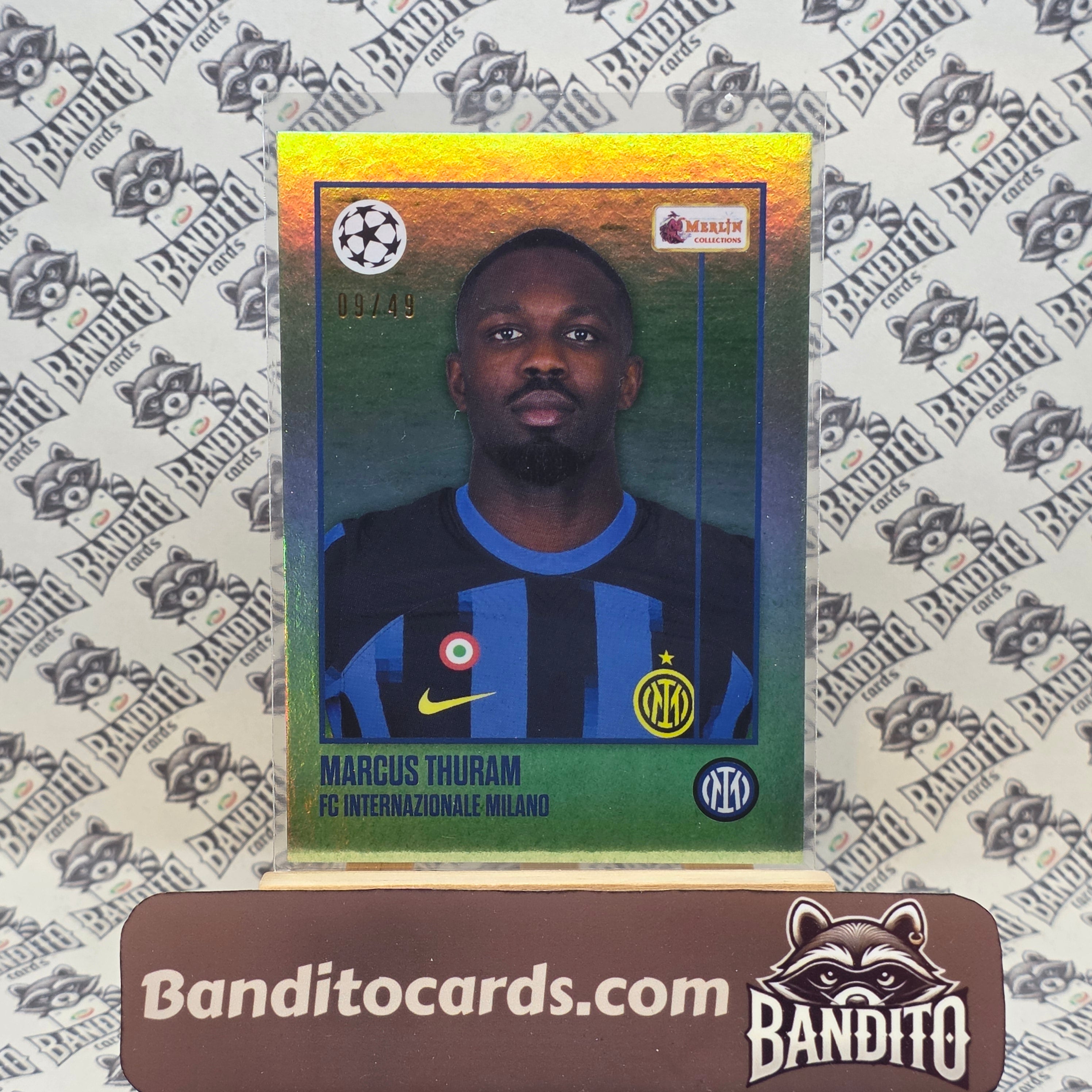 2023 Topps Merlin heritage Marcus Thuram 9/49 number match - Inter