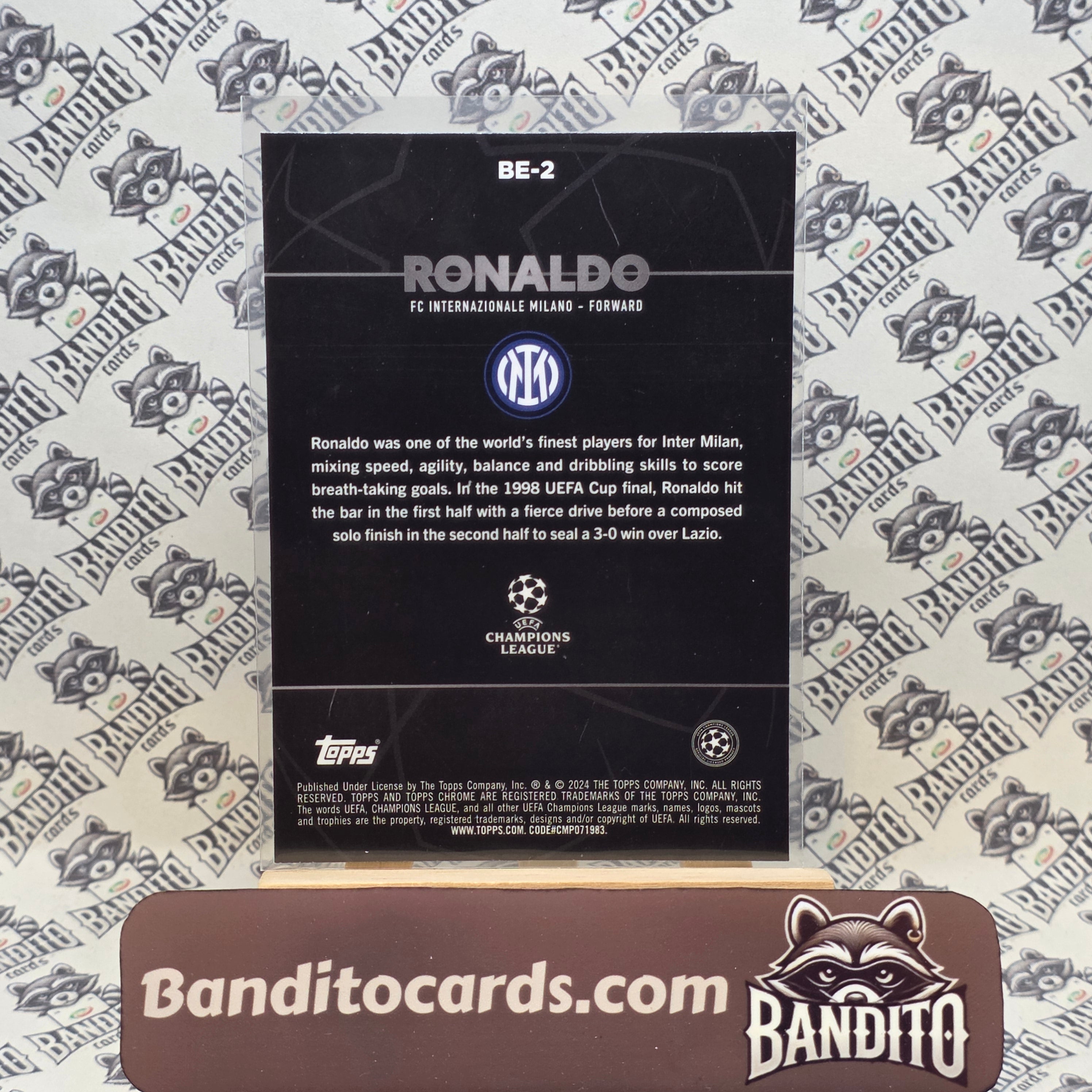 2024 Topps Chrome UCL Ronaldo Shadow Etch - Inter