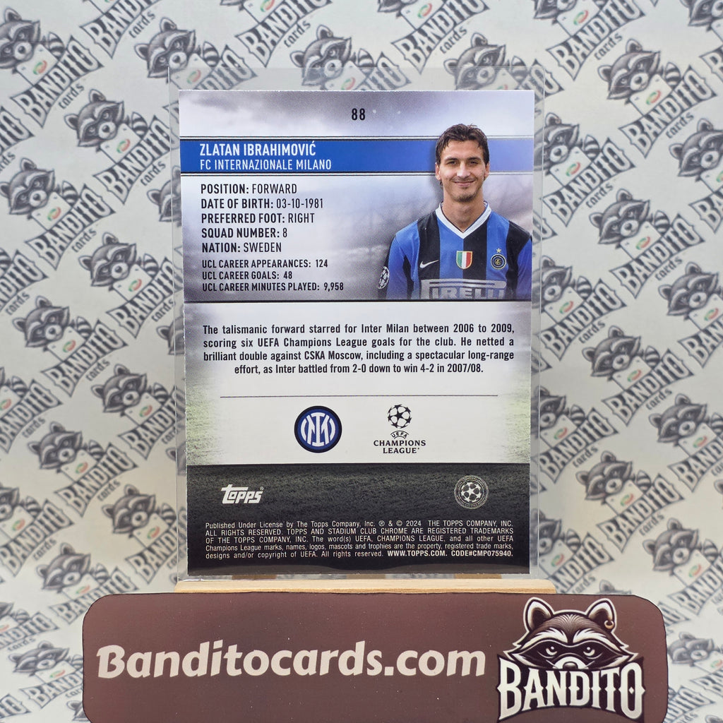 2023-24 Topps Stadium Chrome Zlatan Ibrahimovic /175 Blue - Inter