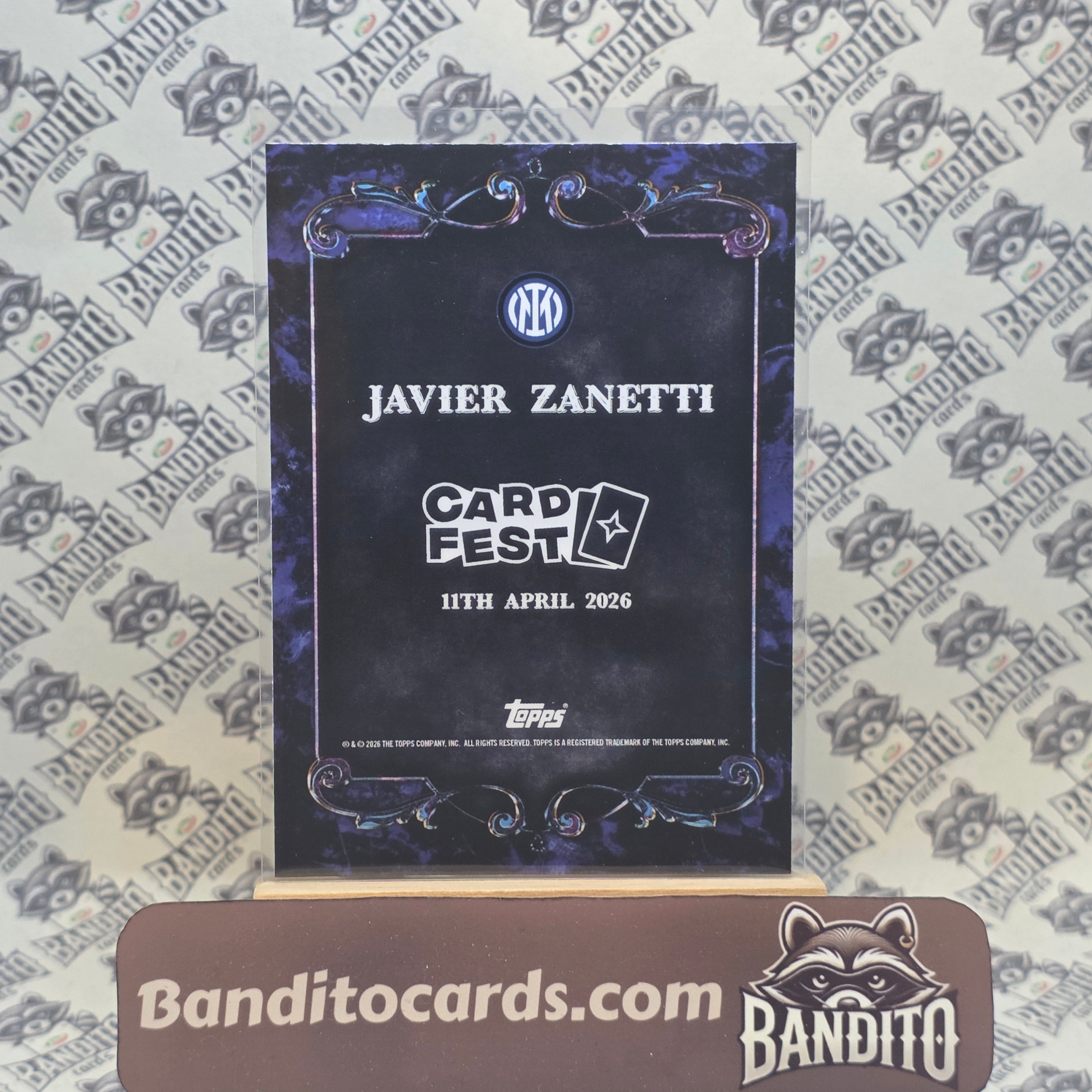 2026 Topps Cardfest Javier Zanetti Auto on card - Inter