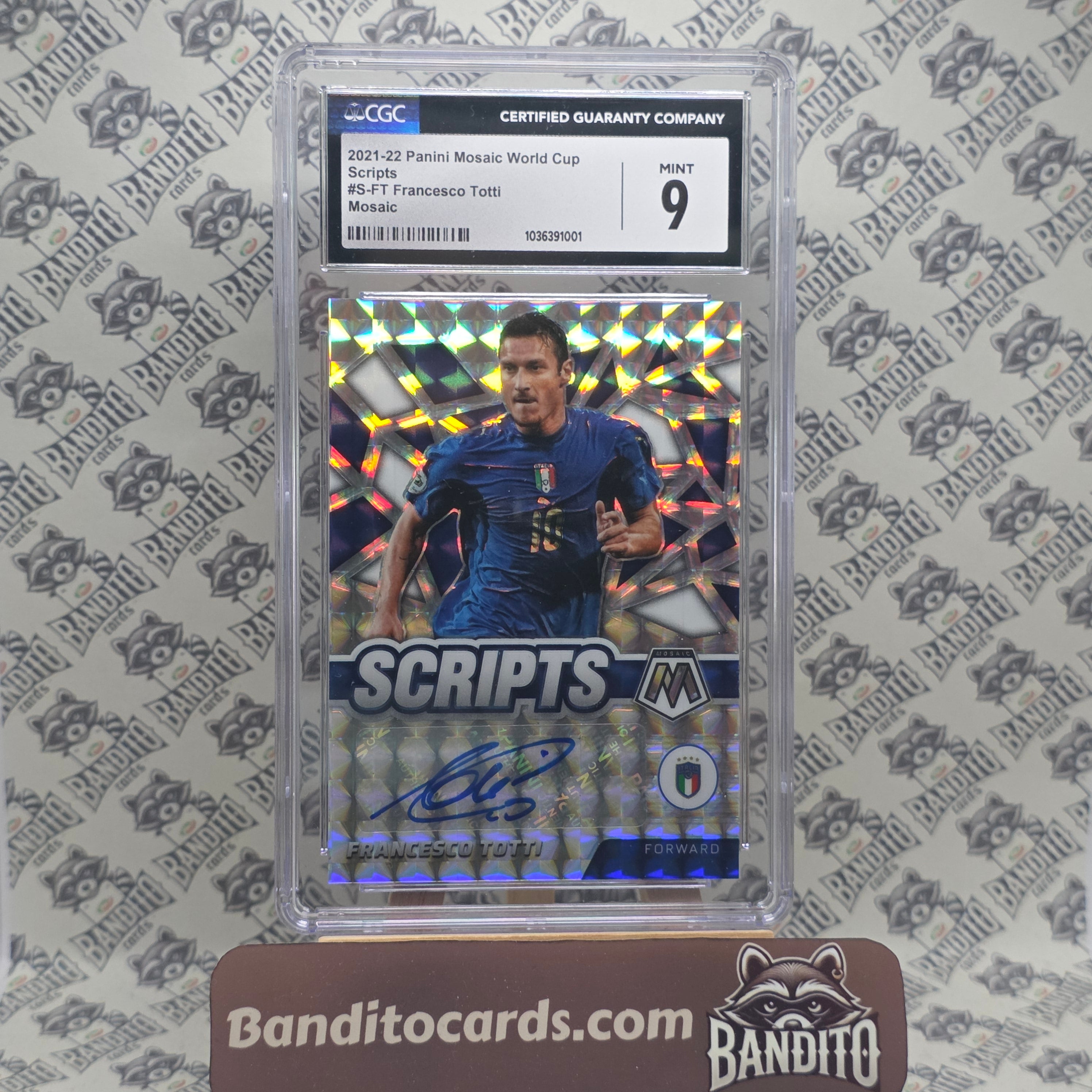 2021-22 Panini Mosaic Francesco Totti auto - Italy