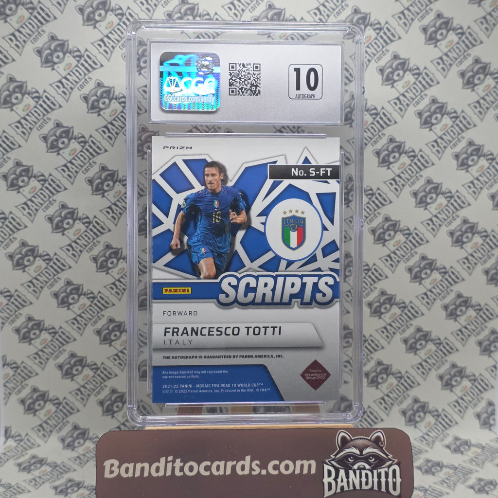 2021-22 Panini Mosaic Francesco Totti auto - Italy