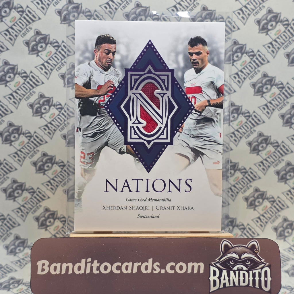 2023 Futera Granit Xhaka & Xherdan Shaqiri patch /22 - Switzerland
