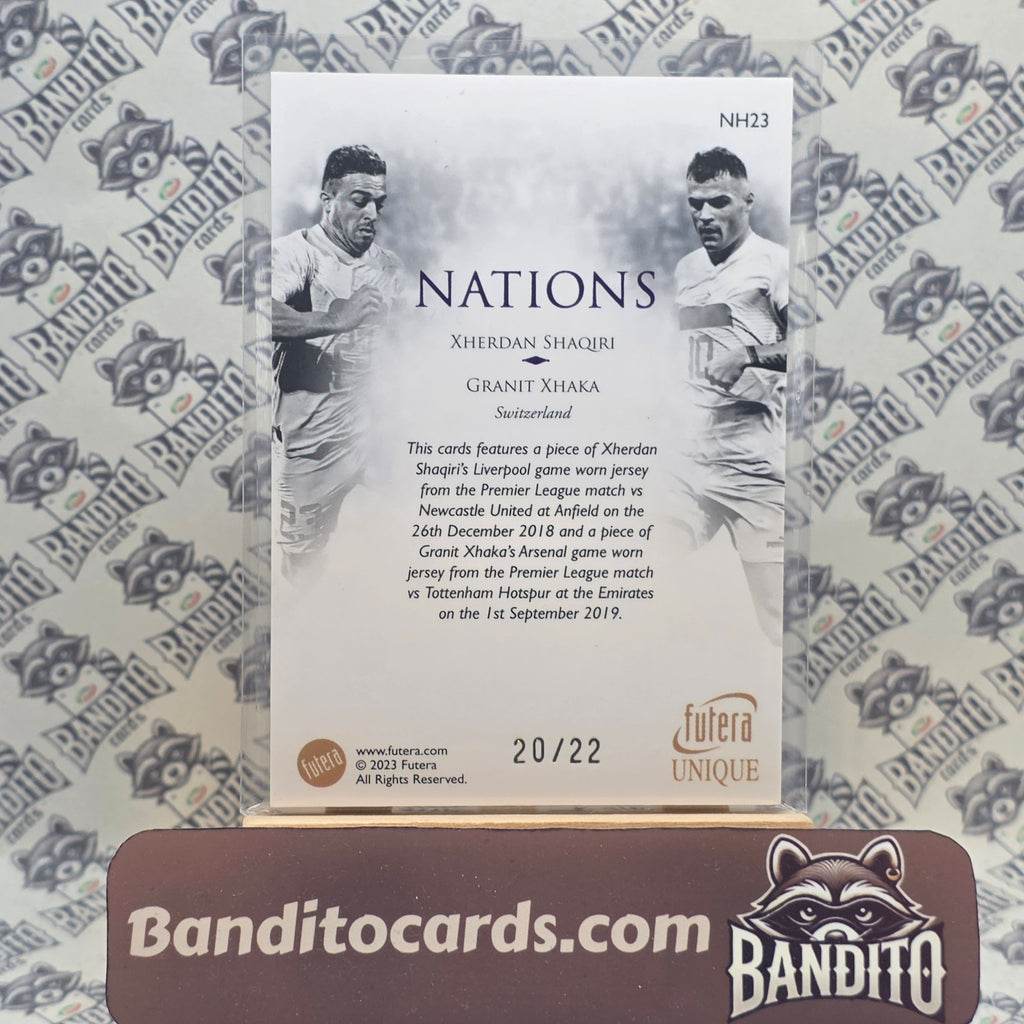2023 Futera Granit Xhaka & Xherdan Shaqiri patch /22 - Switzerland