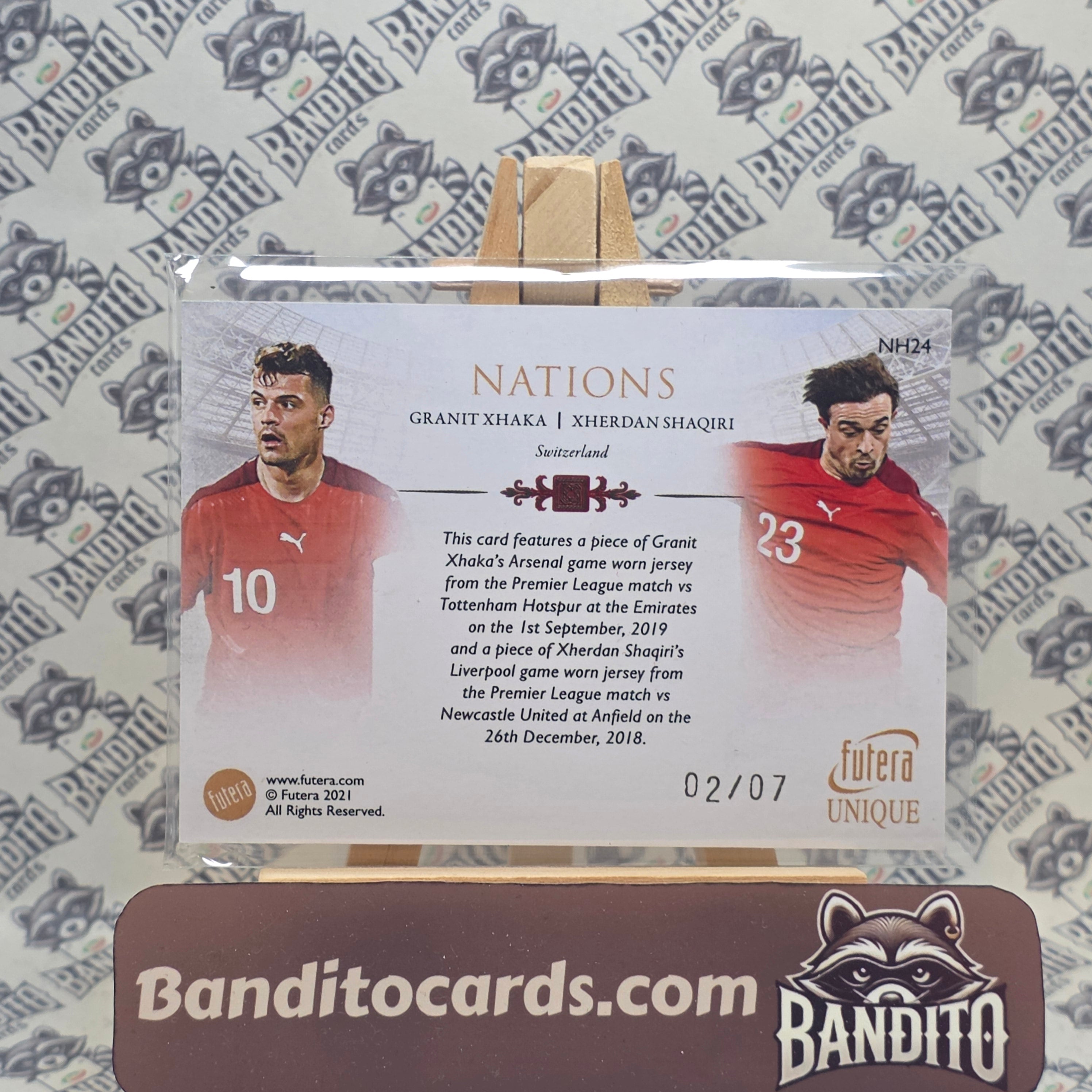 2023 Futera Granit Xhaka & Xherdan Shaqiri patch /7 - Switzerland