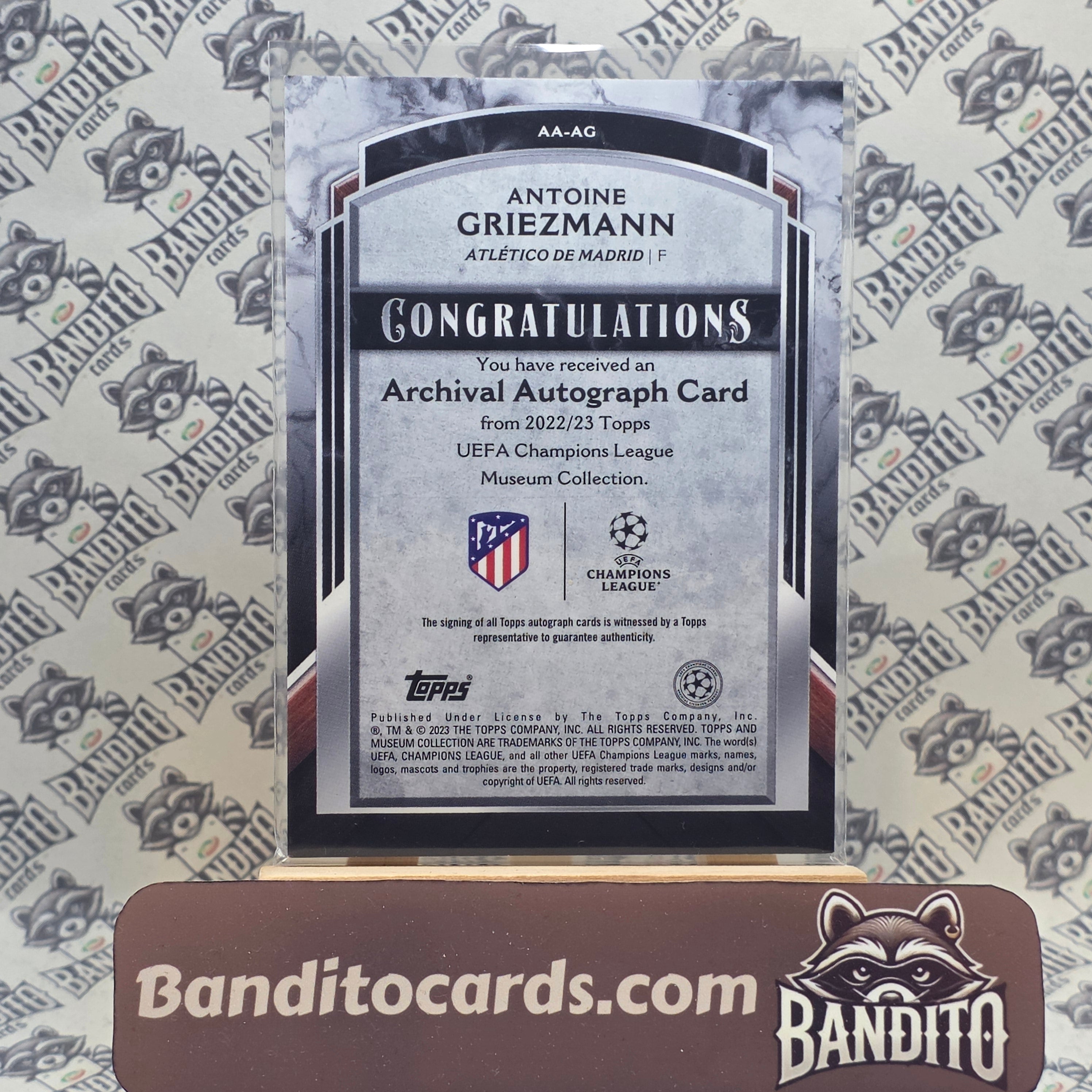 2022-23 Topps Museum Antoine Griezmann auto /99 - Atletico Madrid