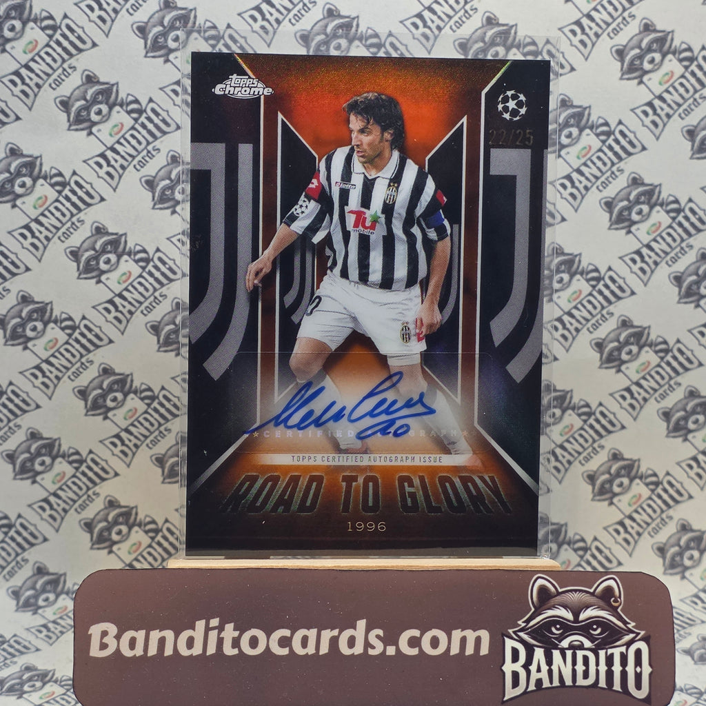 2025-26 Topps Chrome Alessandro Del Piero Auto /25 road to glory - Juventus