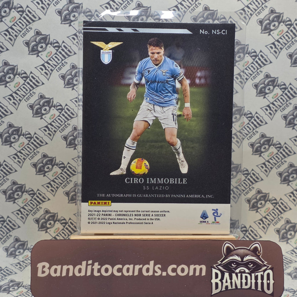 2021-22 Panini Noir Ciro Immobile auto /189 - Lazio