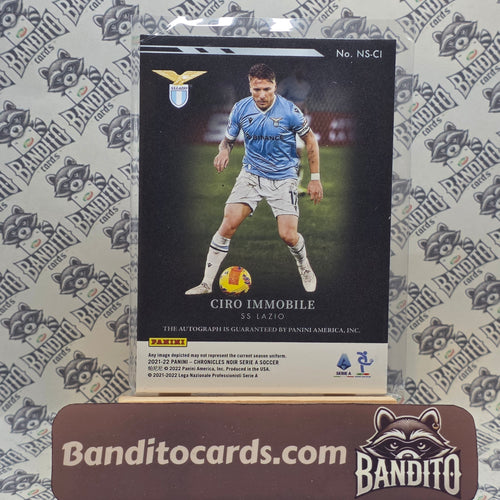 2021-22 Panini Noir Ciro Immobile auto /189 - Lazio