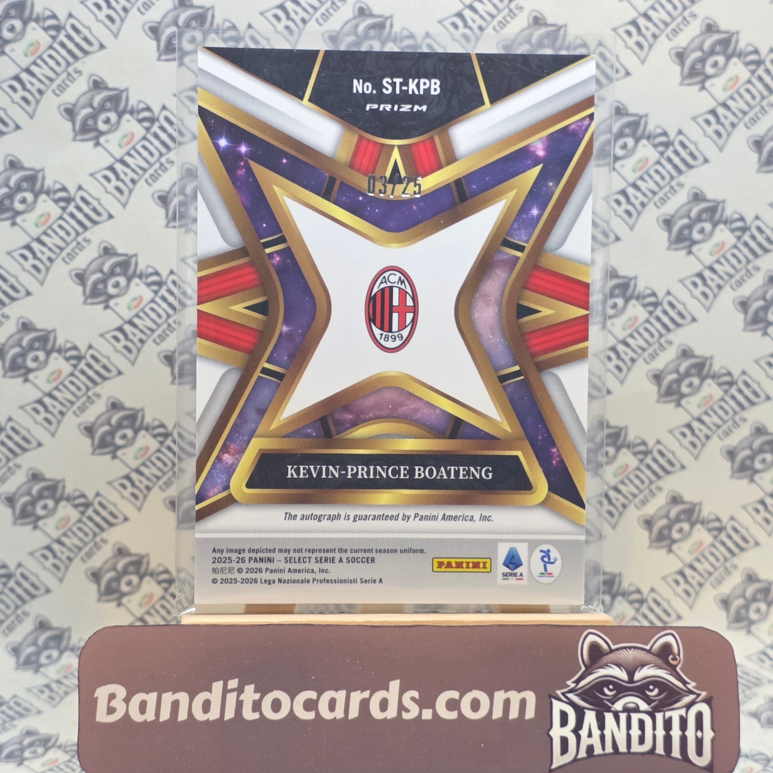 2025-26 Panini Select Serie A Kevin Prince Boateng auto /25 - AC Milan