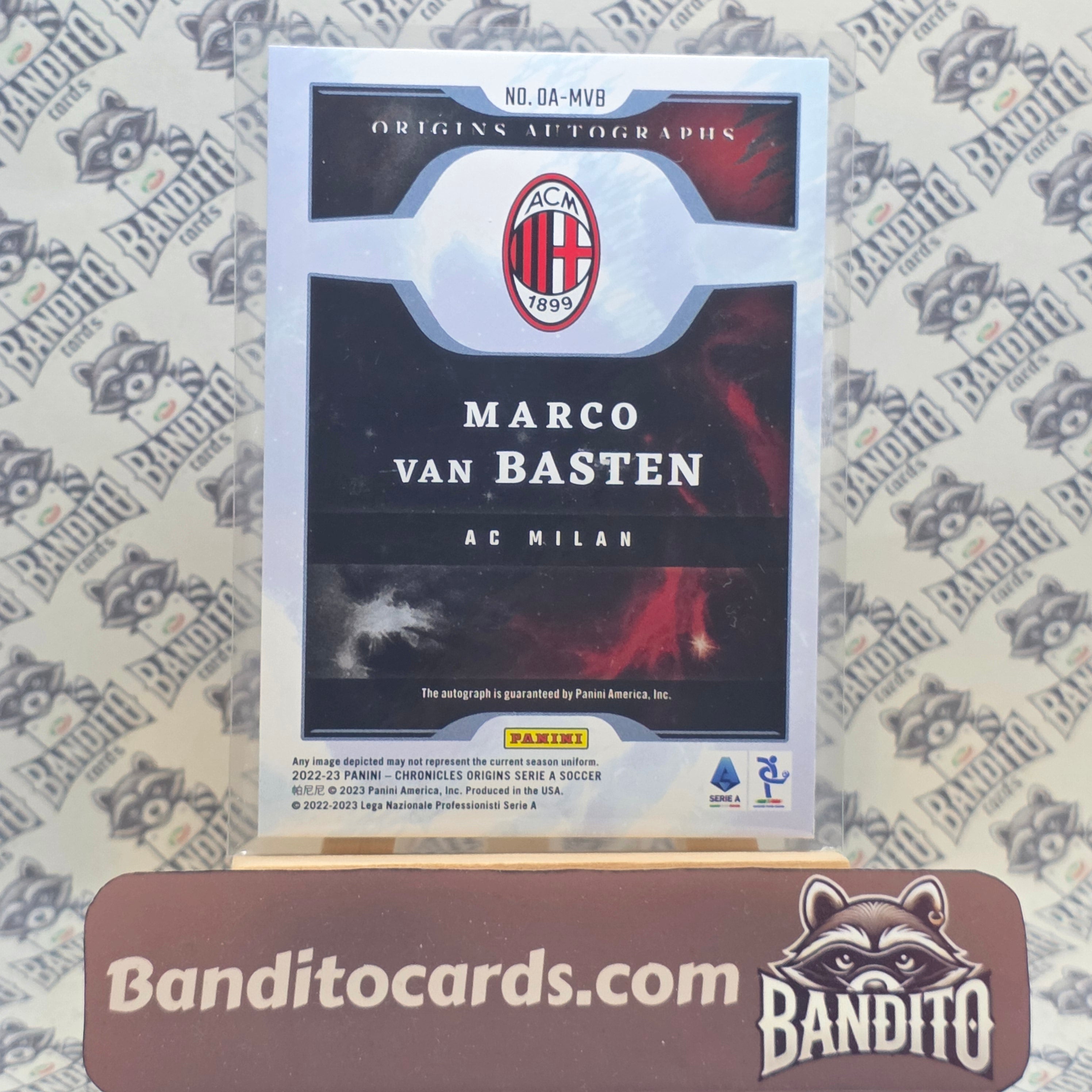 2022-23 Panini Chronicles Origins Marco van Basten auto /10 - AC Milan