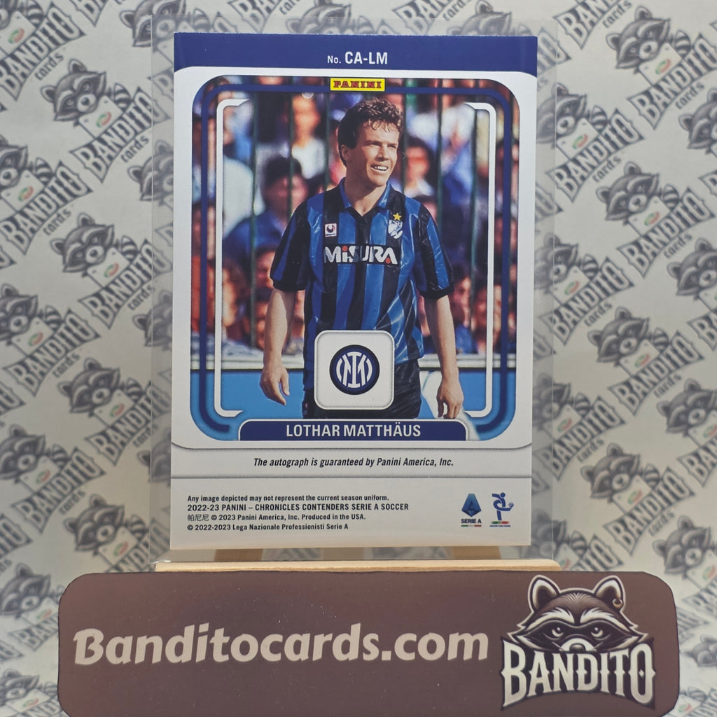 2022-23 Panini Chronicles Contenders Lothar Matthaus auto /99 - Inter