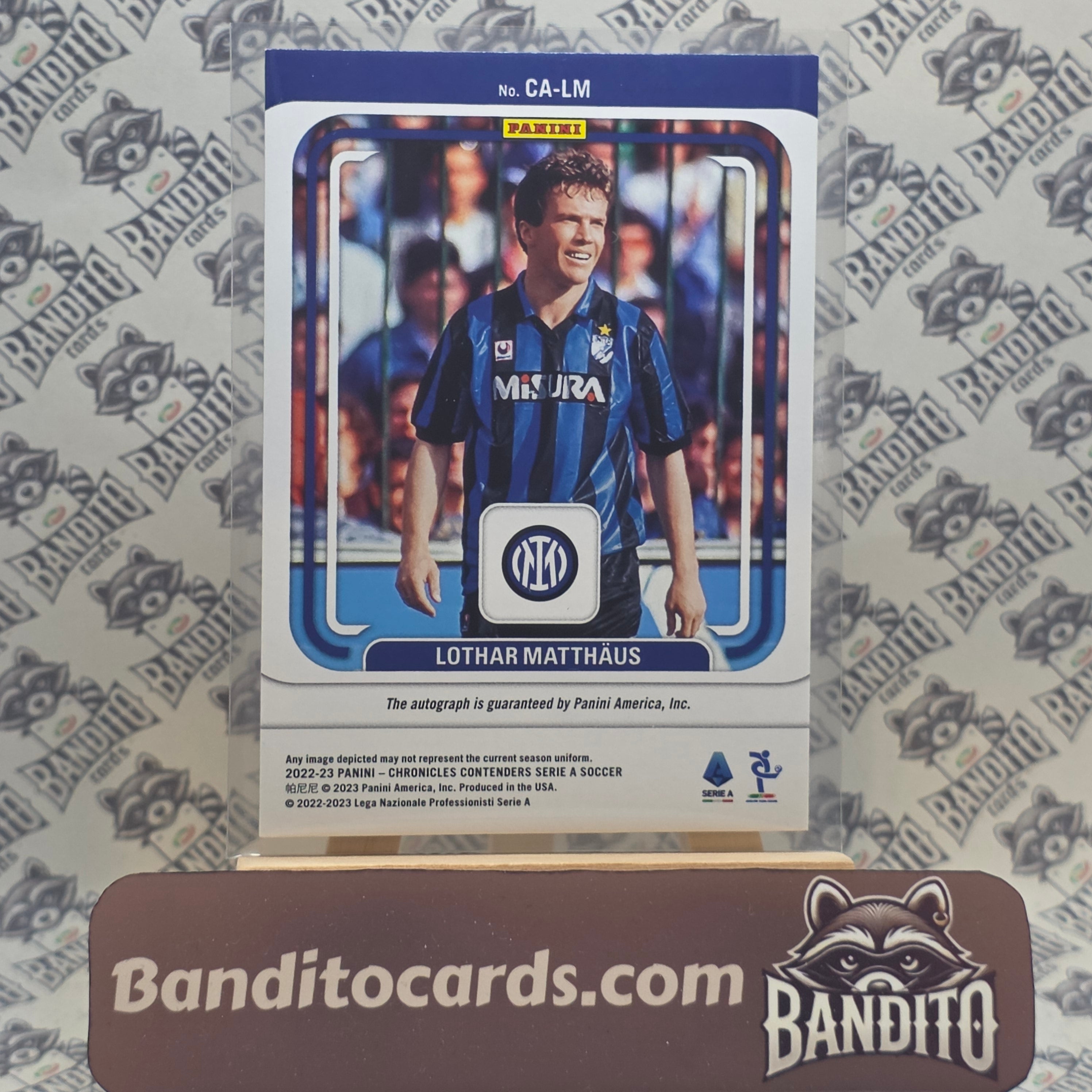 2022-23 Panini Chronicles Contenders Lothar Matthaus auto /99 - Inter