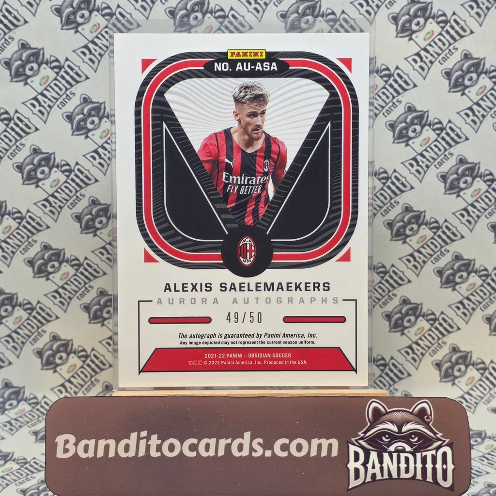 2021-22 Panini Obsidian Alexis Saelemaekers auto /50 - AC Milan