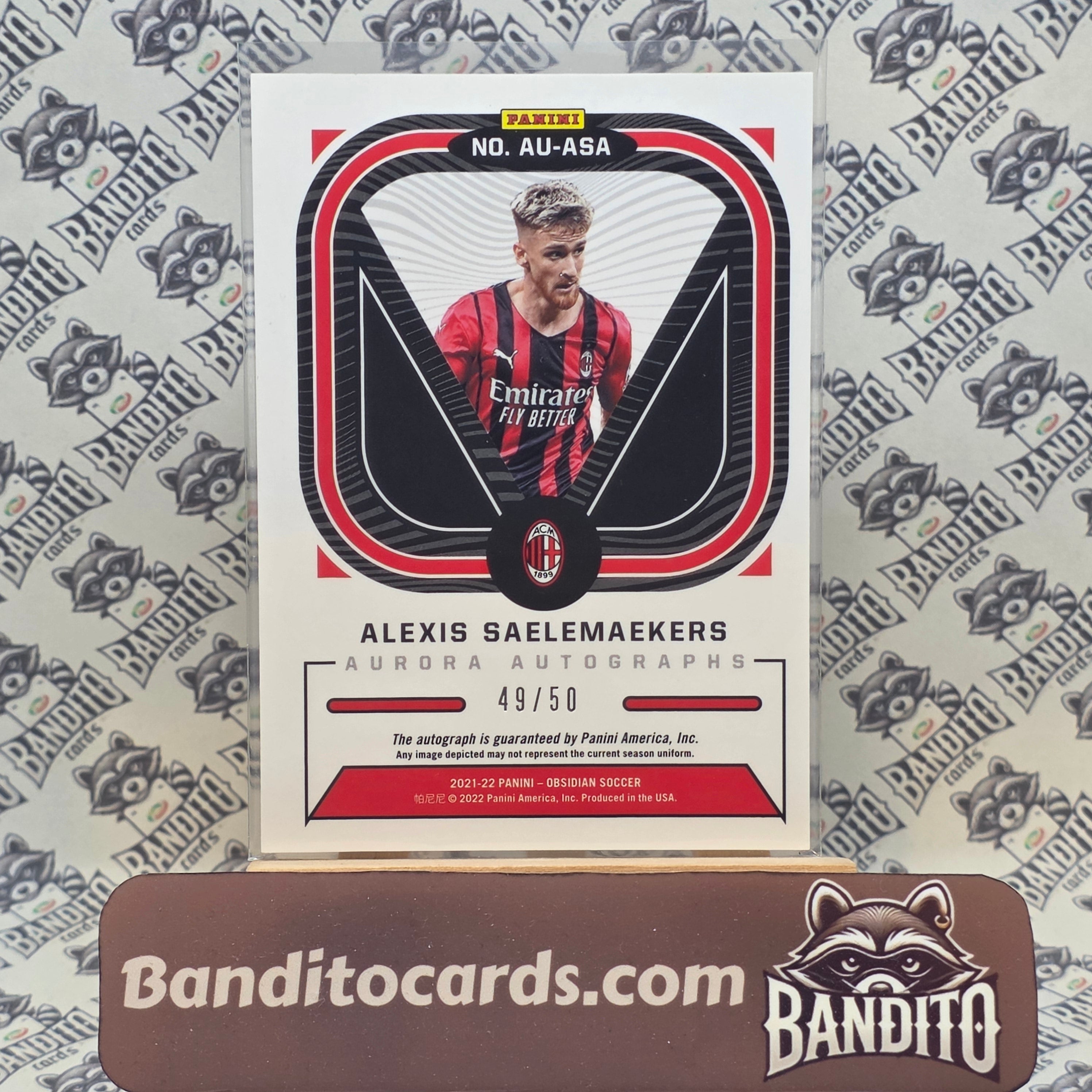 2021-22 Panini Obsidian Alexis Saelemaekers auto /50 - AC Milan
