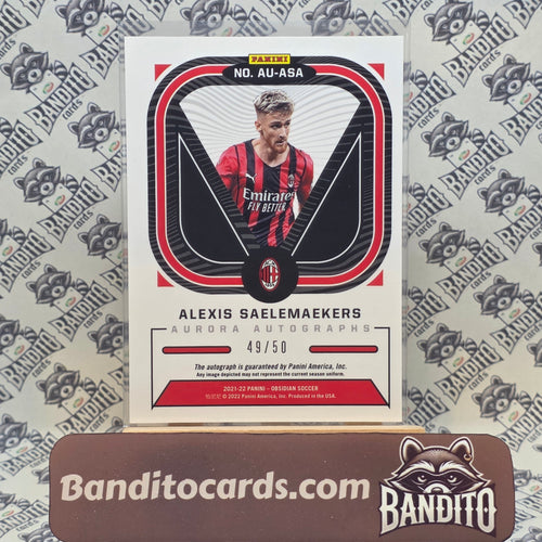 2021-22 Panini Obsidian Alexis Saelemaekers auto /50 - AC Milan