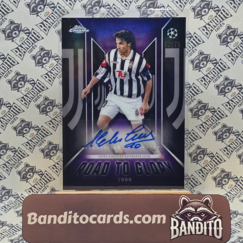 2025-26 Topps Chrome Alessandro Del Piero Auto /75 road to glory - Juventus