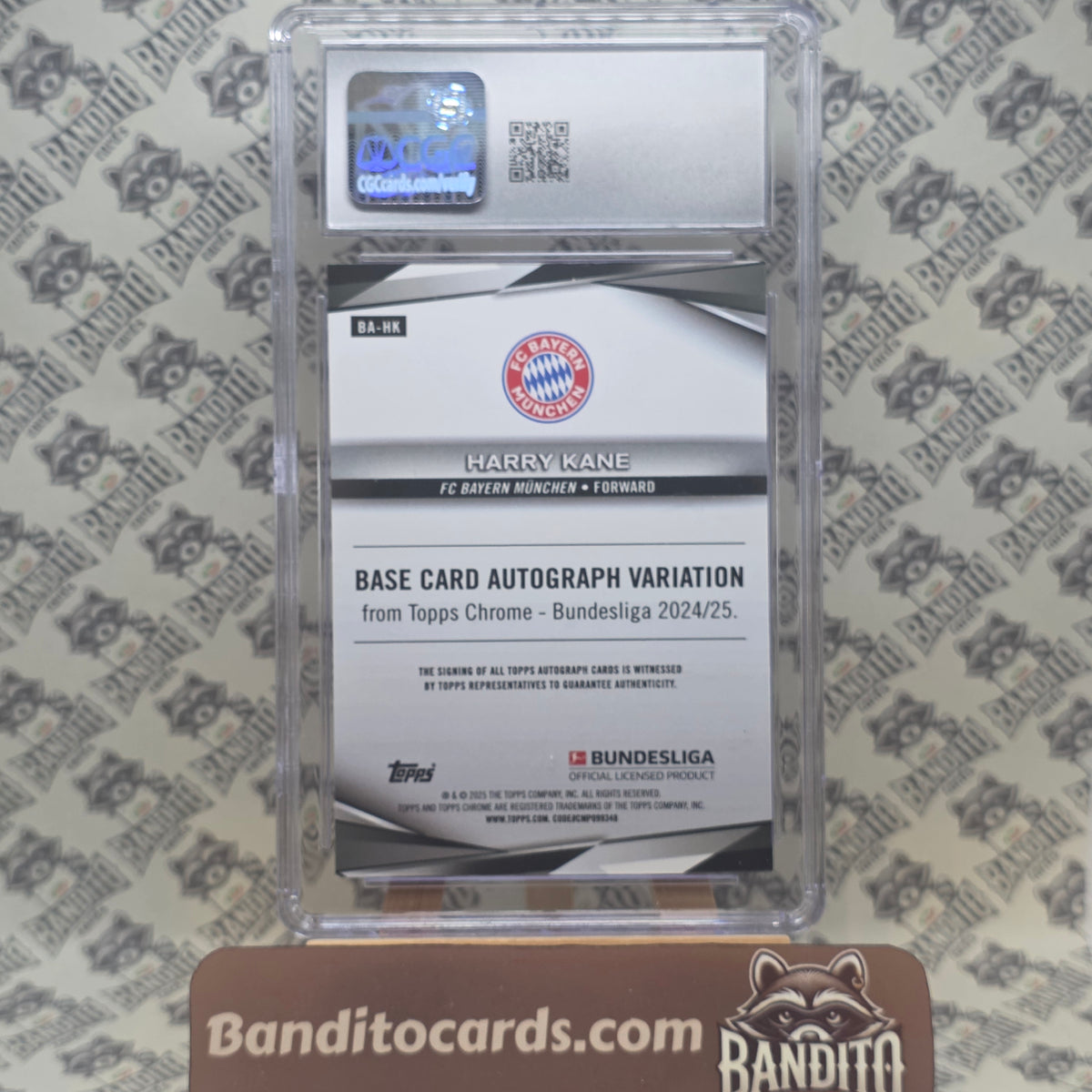 2024-25 Topps Chrome Bundesliga Harry Kane auto /75 - Bayern München CGC 8