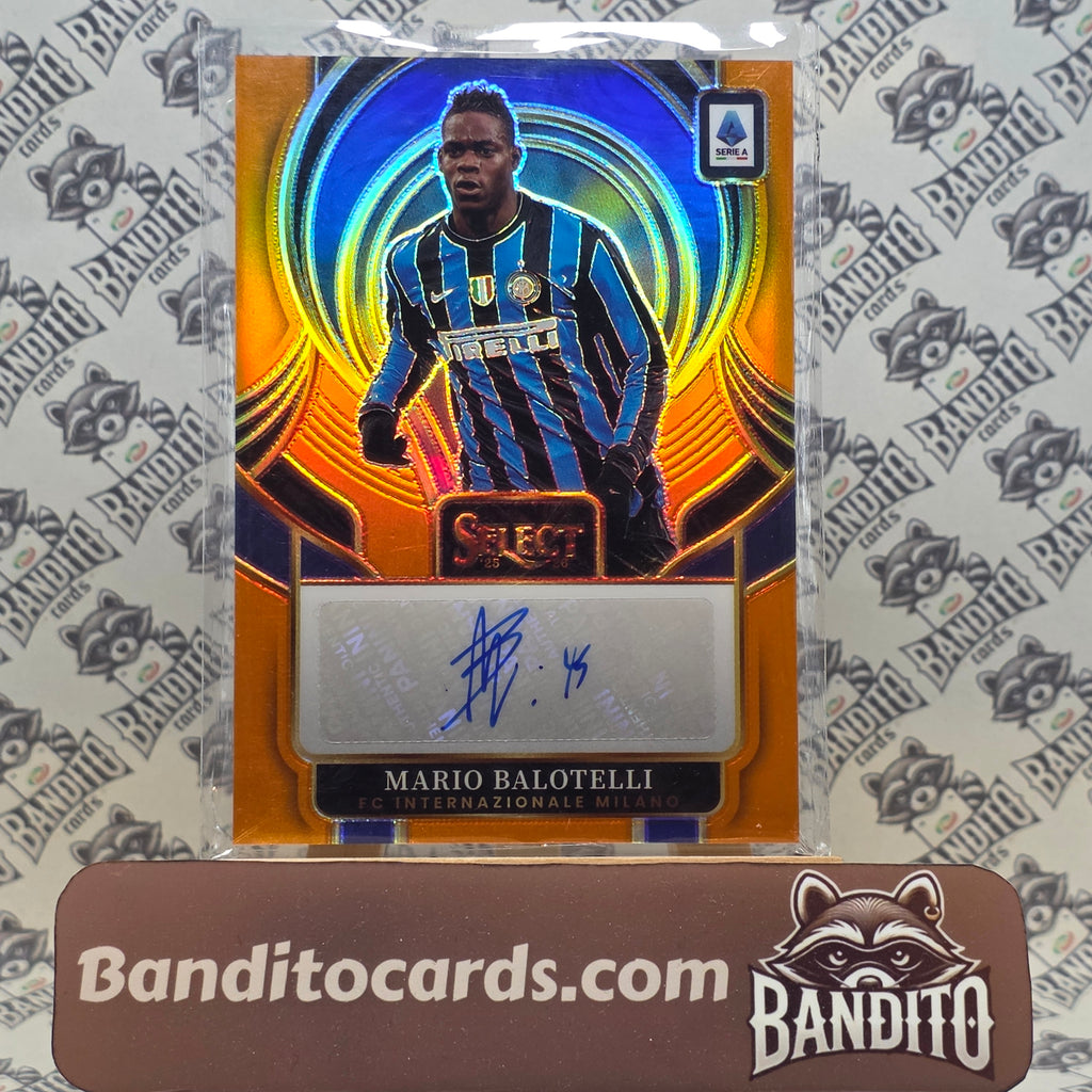 2025-26 Panini Select Serie A Mario Balotelli auto /49 - Inter