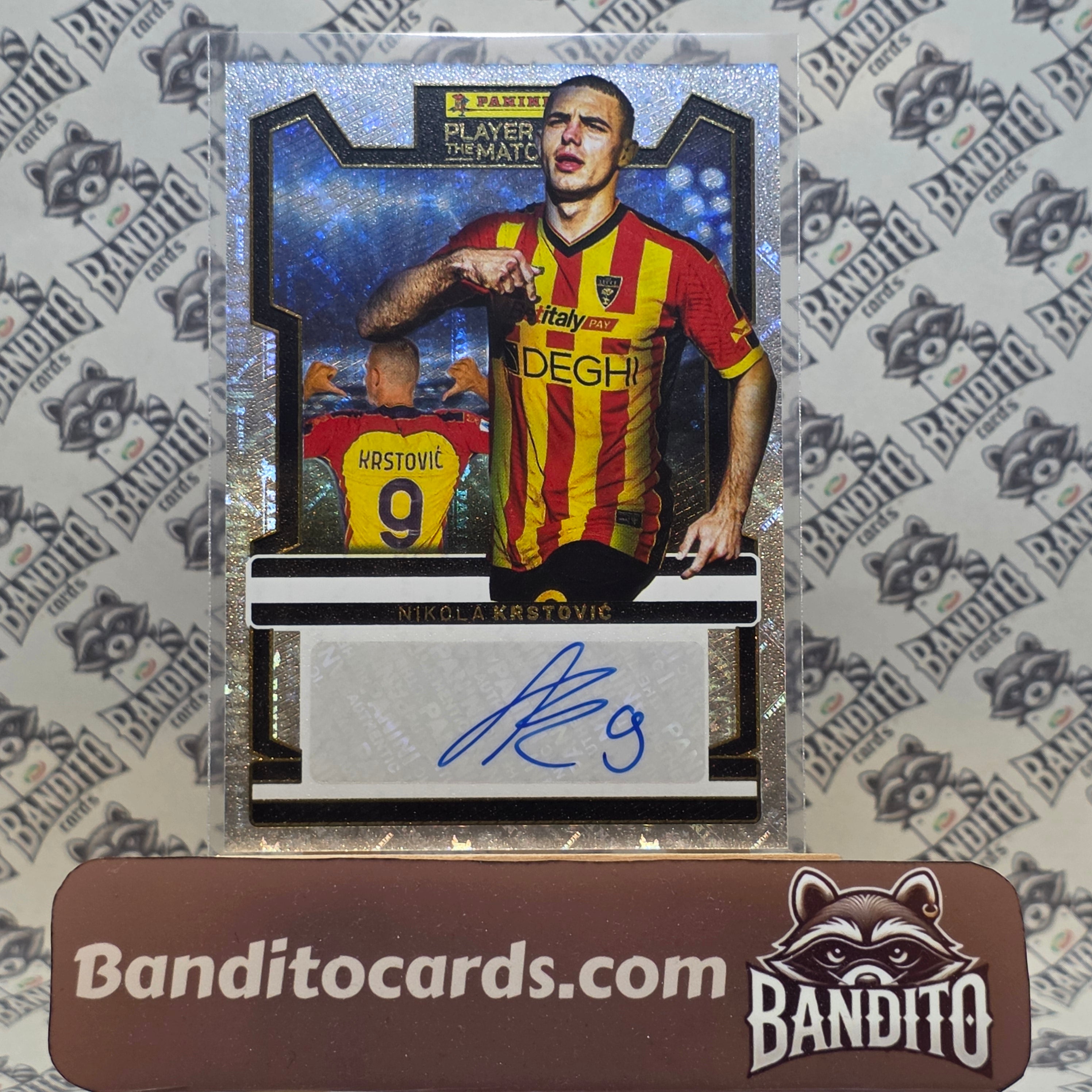 2024-25 Panini Player of the Match Nikola Krstovic auto - Lecce