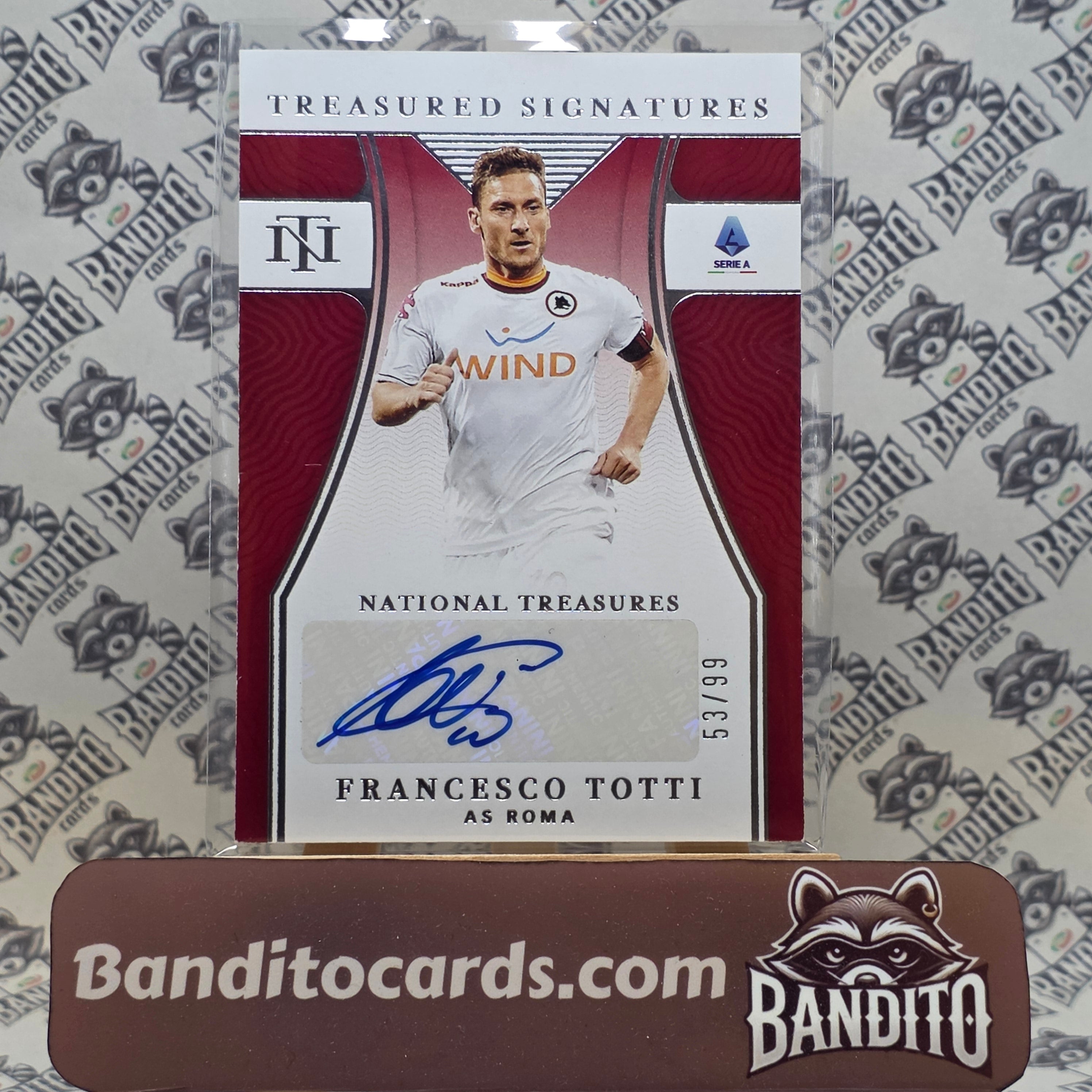 2021-22 Panini National Treasures Francesco Totti auto /99 - Roma