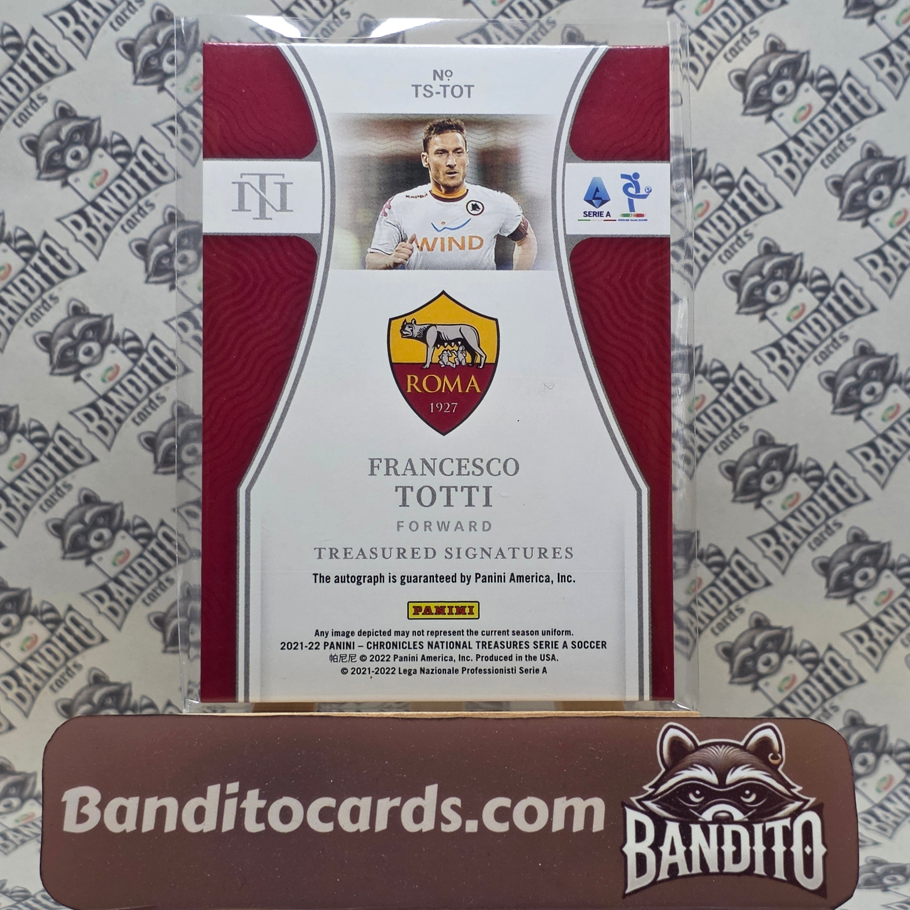 2021-22 Panini National Treasures Francesco Totti auto /99 - Roma