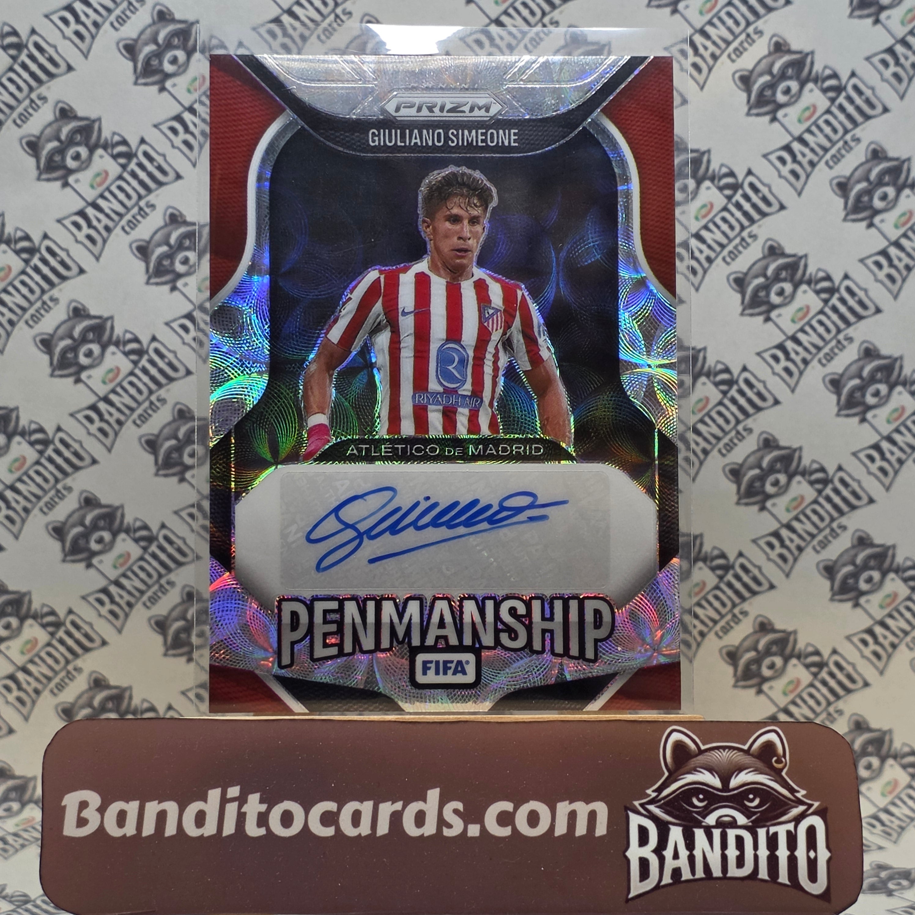 2025-26 Panini Prizm FIFA Giuliano Simeone auto - Atletico Madrid