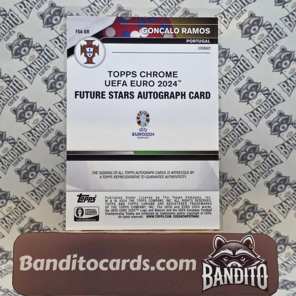 2024 Topps Chrome UEFA Euro 2024 Goncalo Ramos auto national debut - Portugal