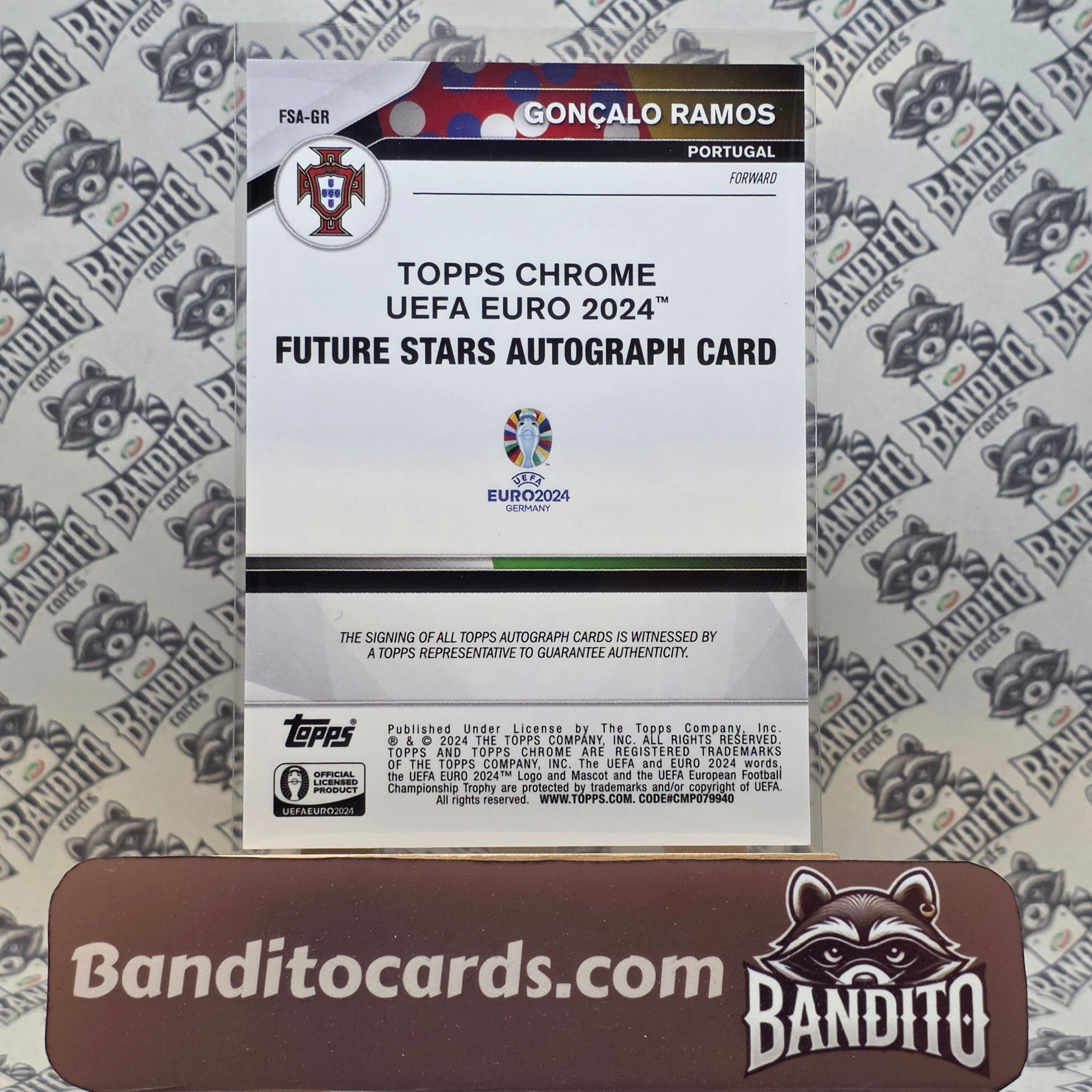 2024 Topps Chrome UEFA Euro 2024 Goncalo Ramos auto national debut - Portugal