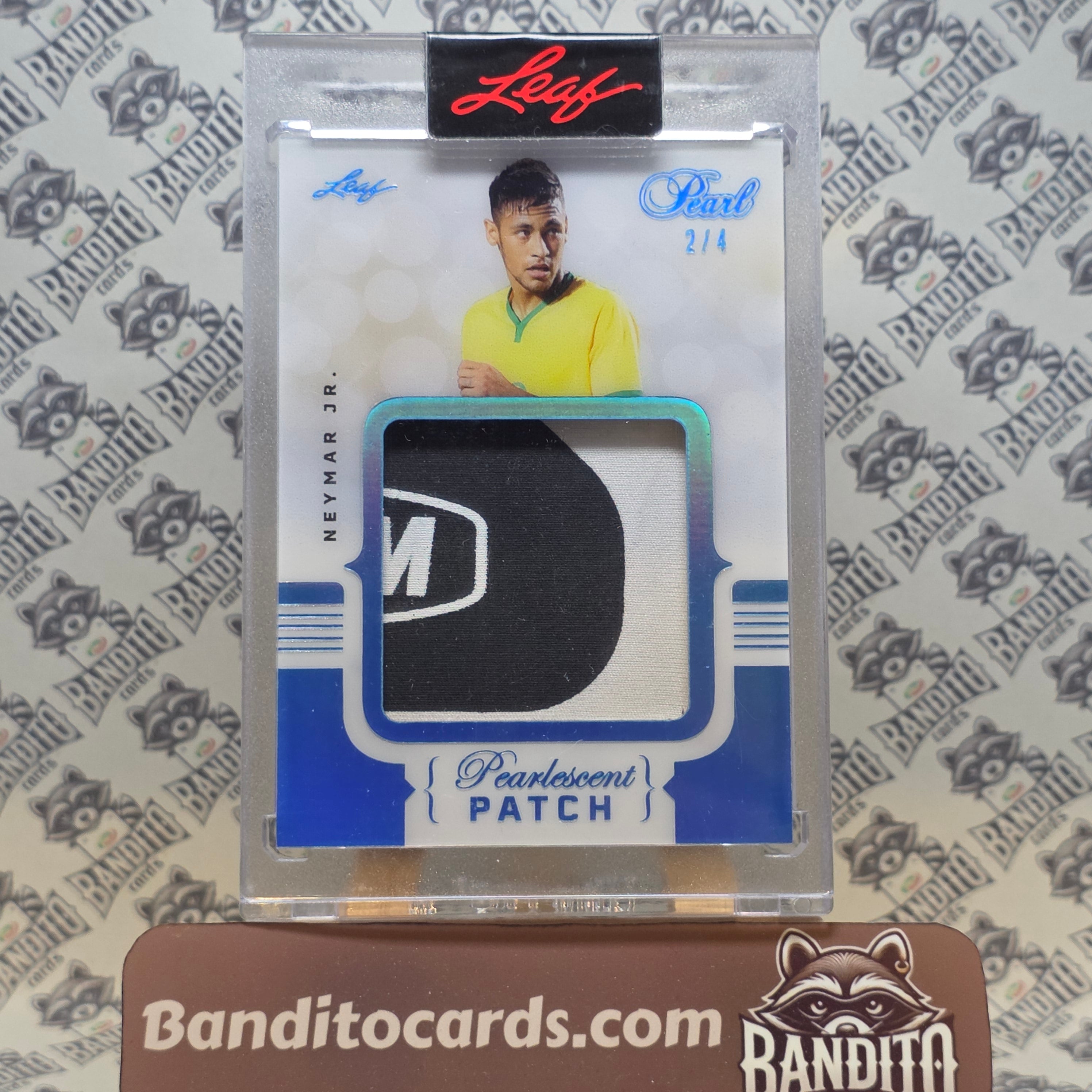 2022 Leaf Neymar Jr. Pearlescent Patch /4 - Santos Brazil